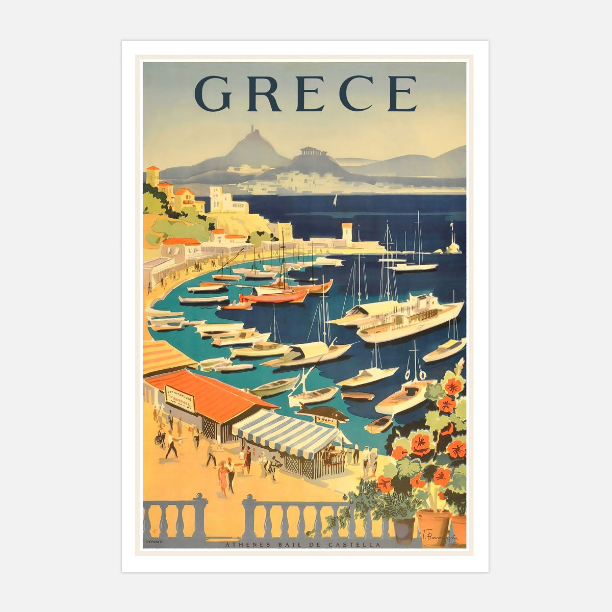 Athens Greece vintage retro print from Places We Luv