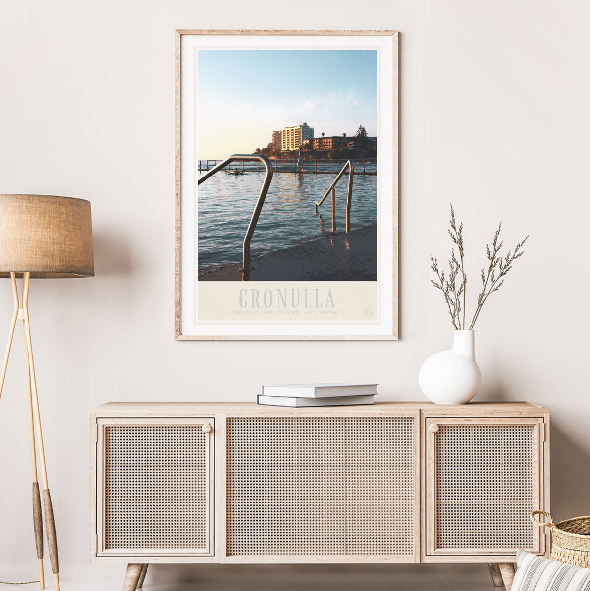 Cronulla Beach Pool vintage retro travel print by Places We Luv