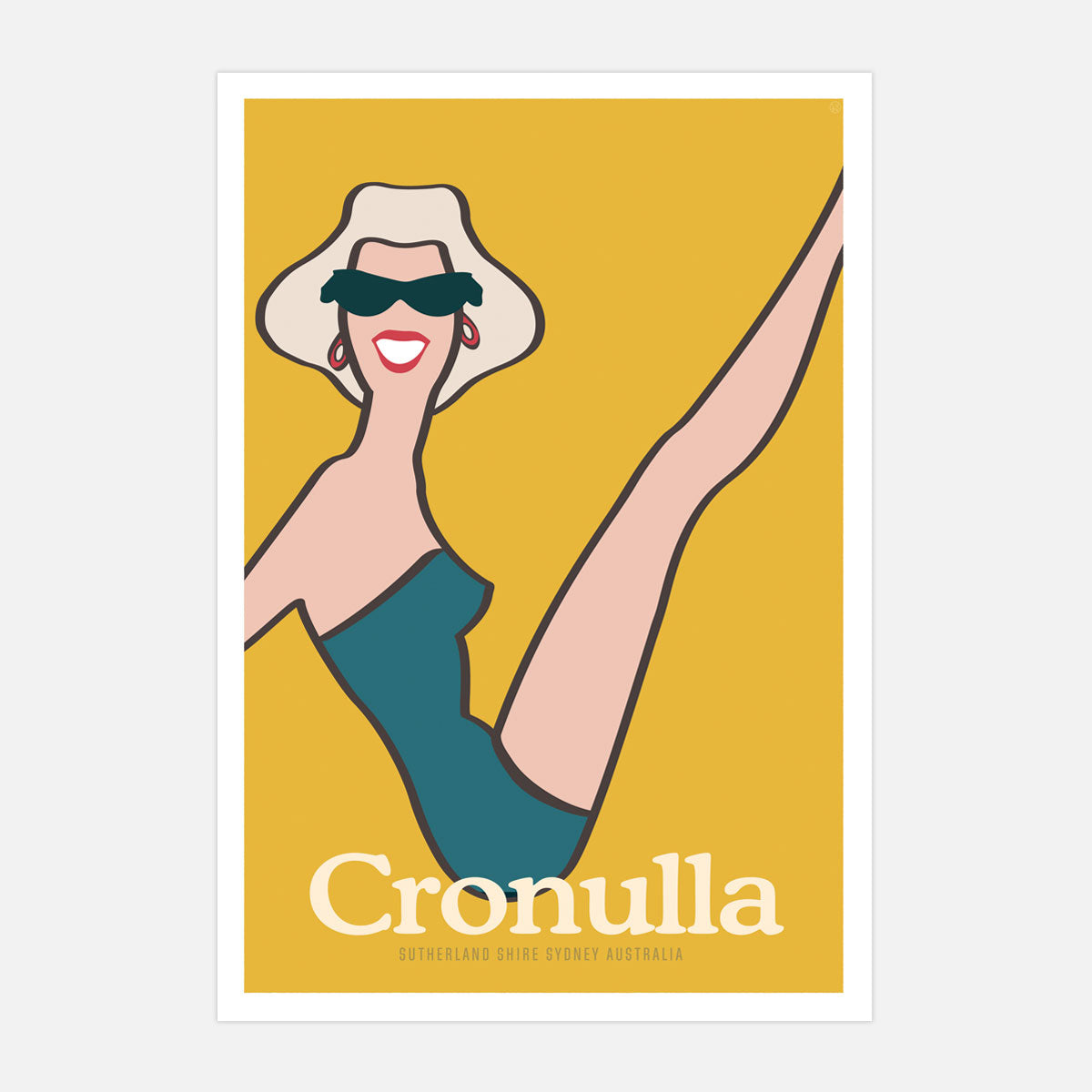 Cronulla beach girl retro vintage poster from Places We Luv