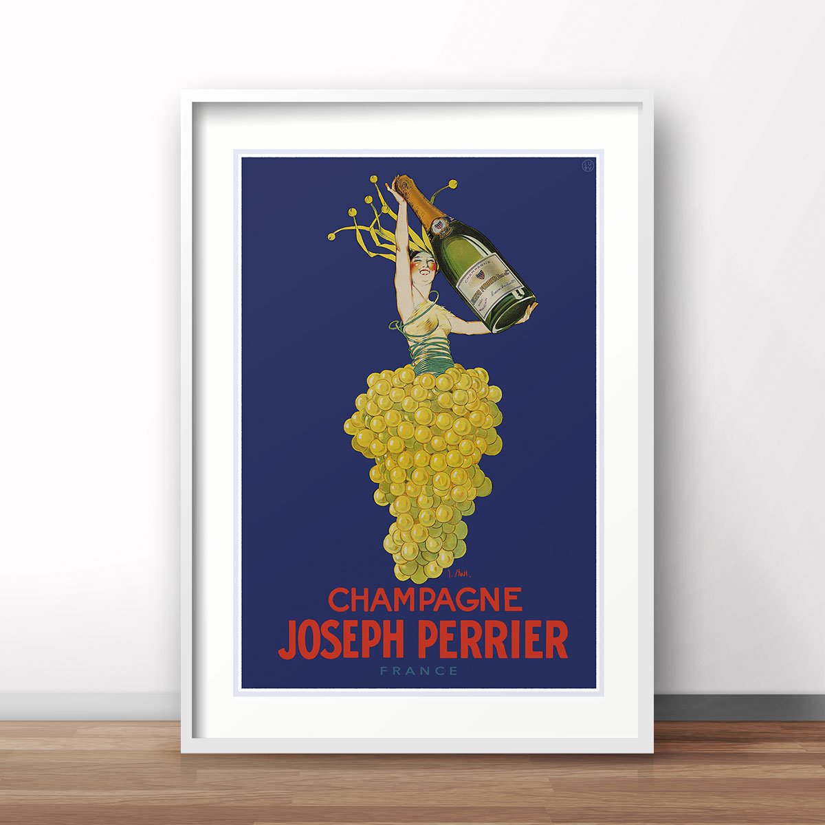 Champagne retro advertising poster France from Places We Luv