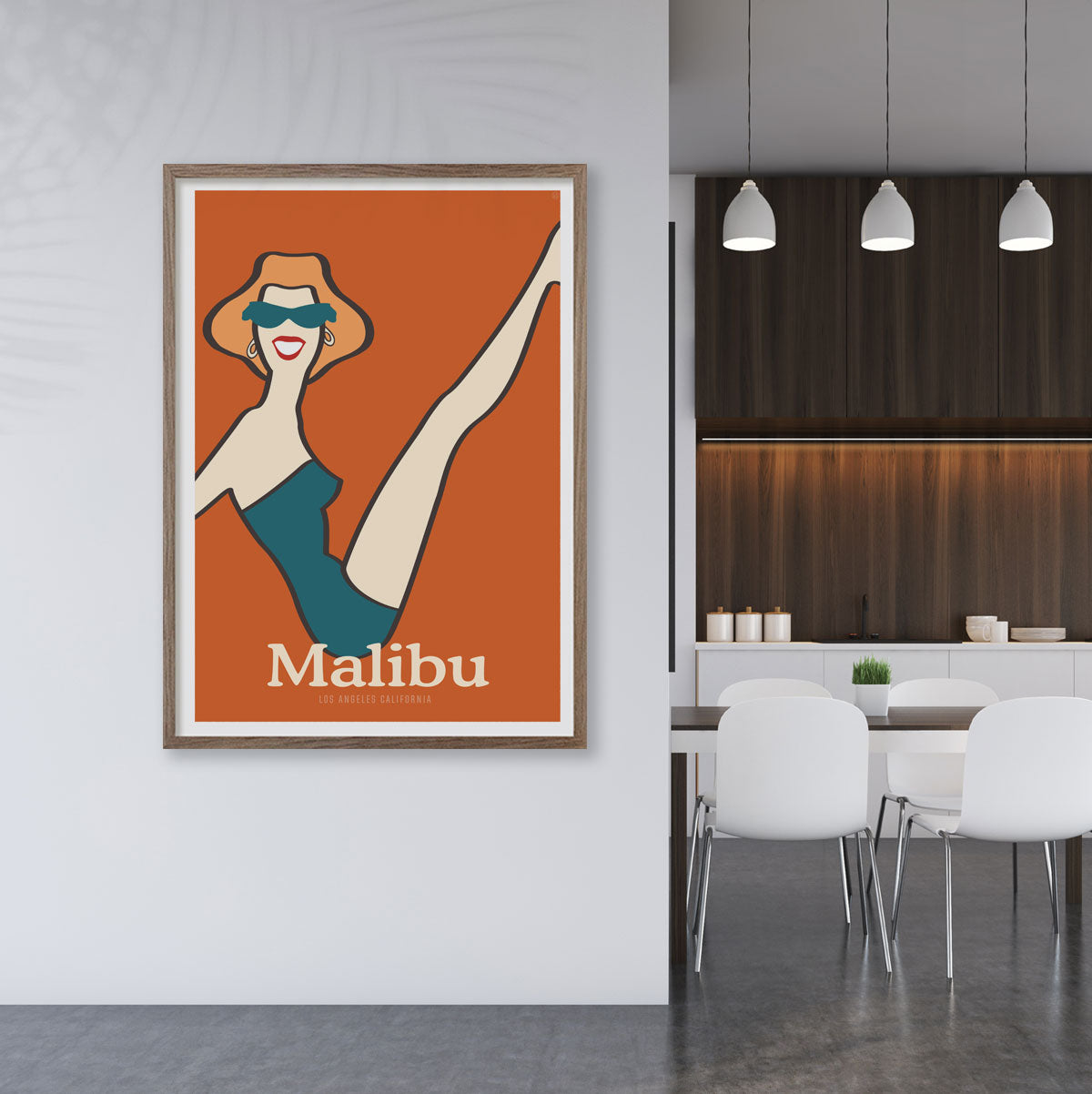 Malibu retro vintage print from Places We Luv