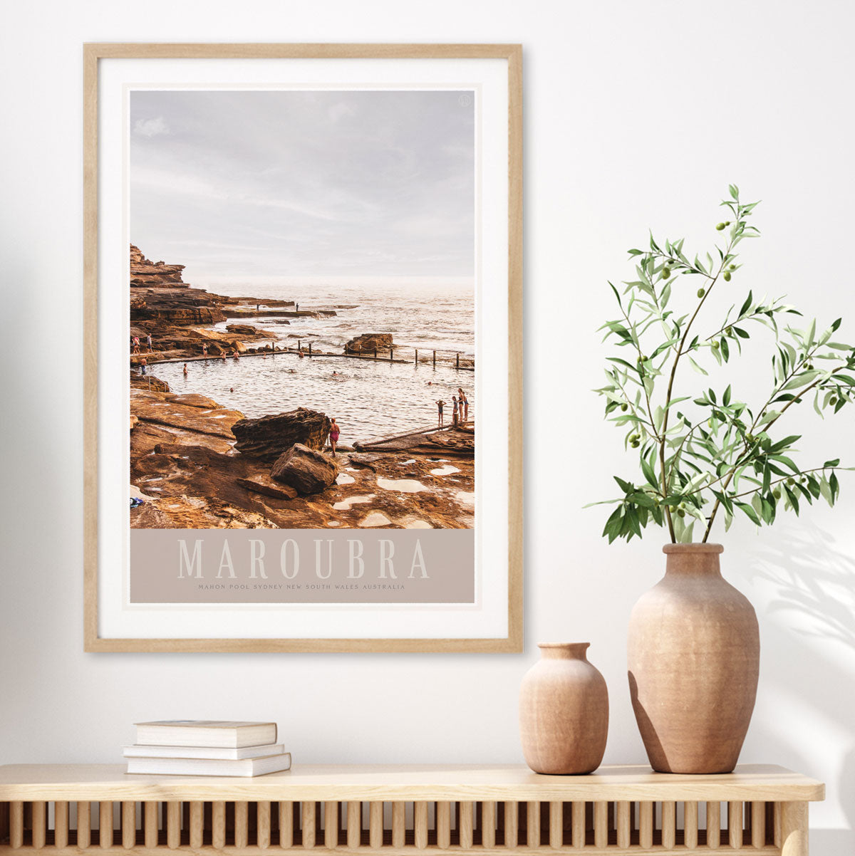 Maroubra Mahon Pool vintage retro travel print by places we luv