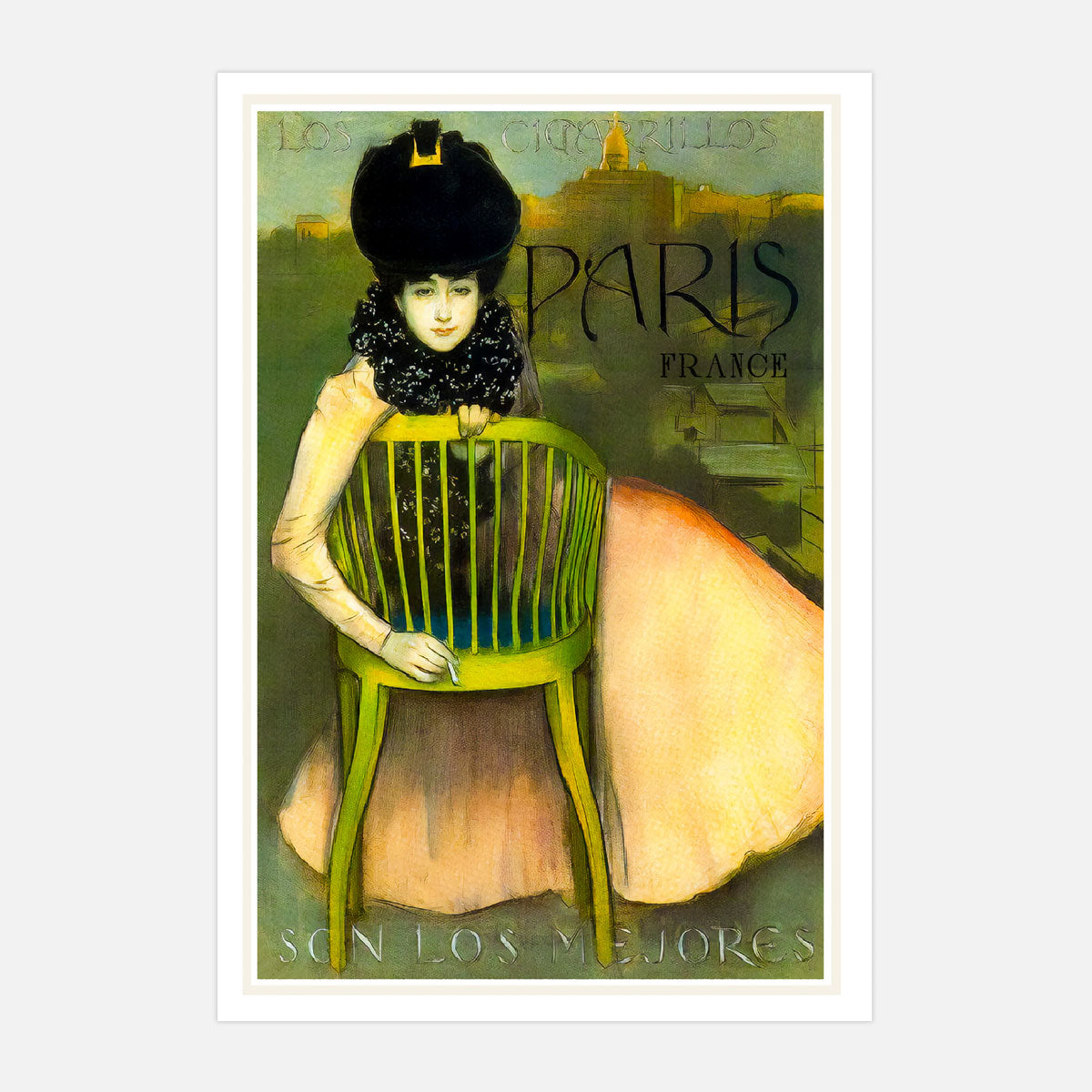 Paris France travel advertising retro print from Places We Luv