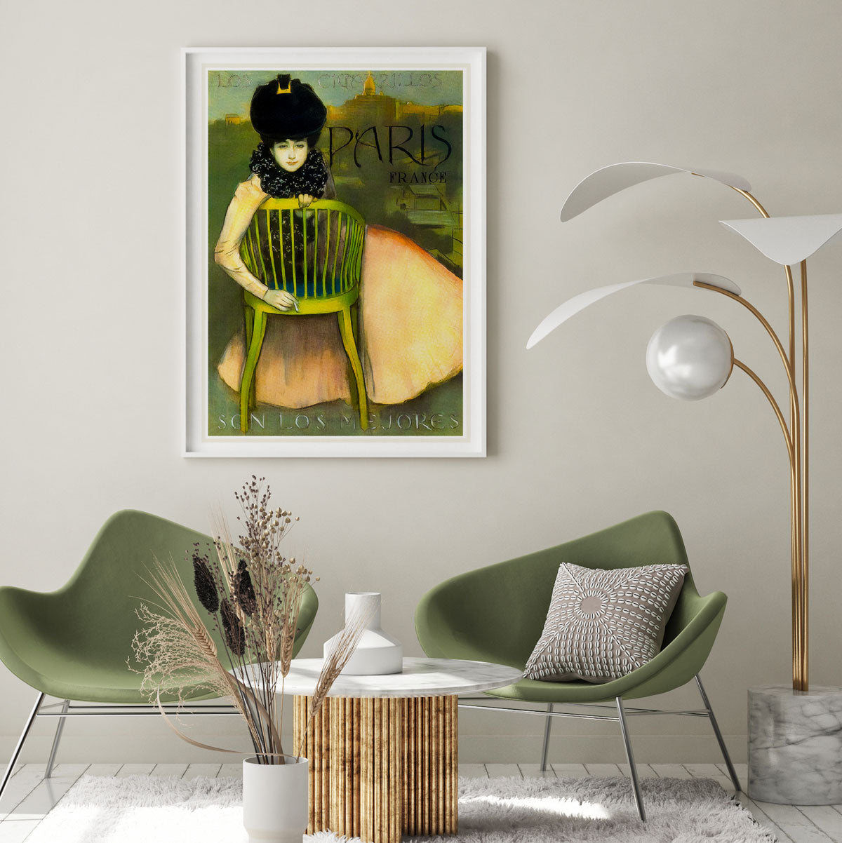 Paris France travel advertising retro poster from Places We Luv