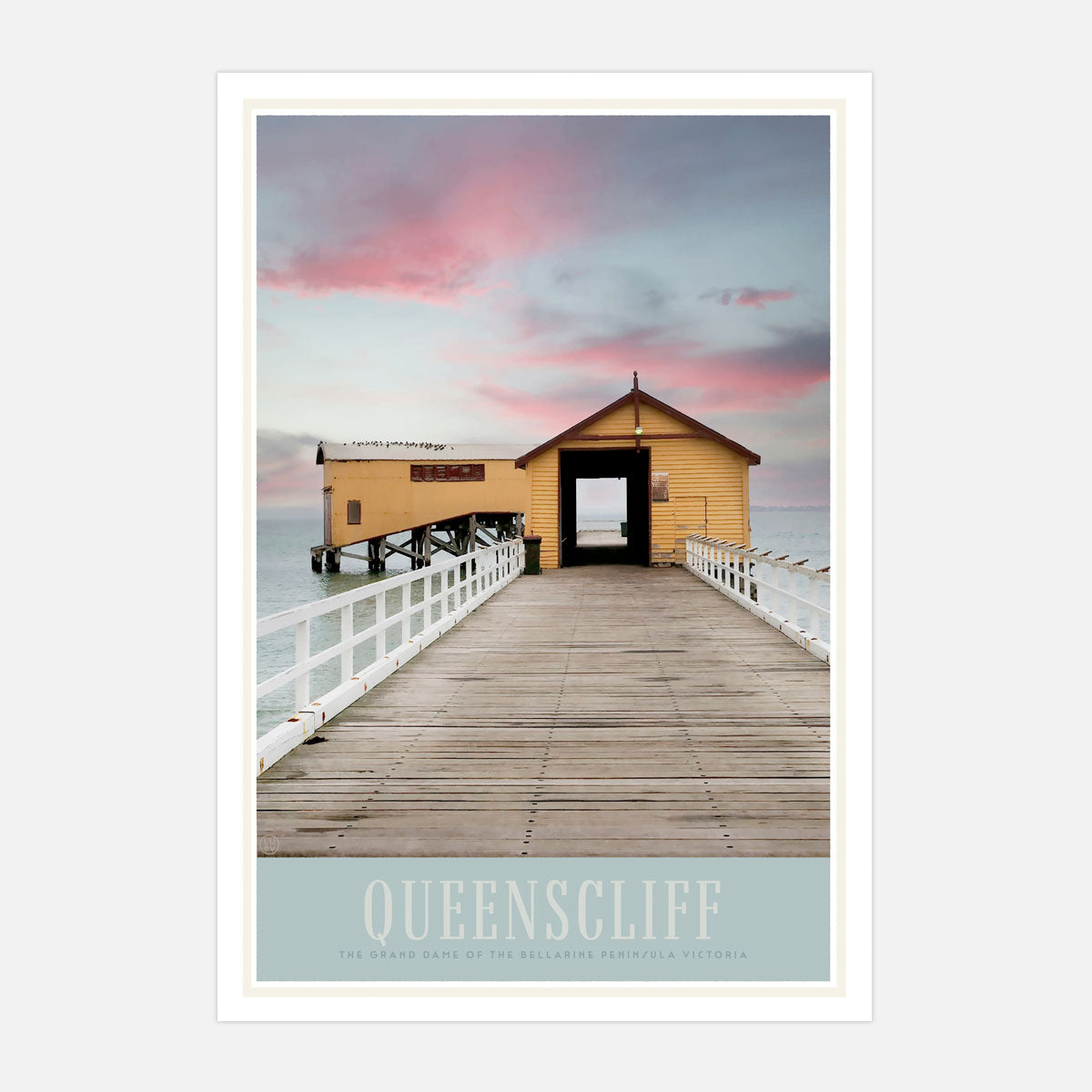 Queenscliff Victoria retro vintage travel print from Places We Luv