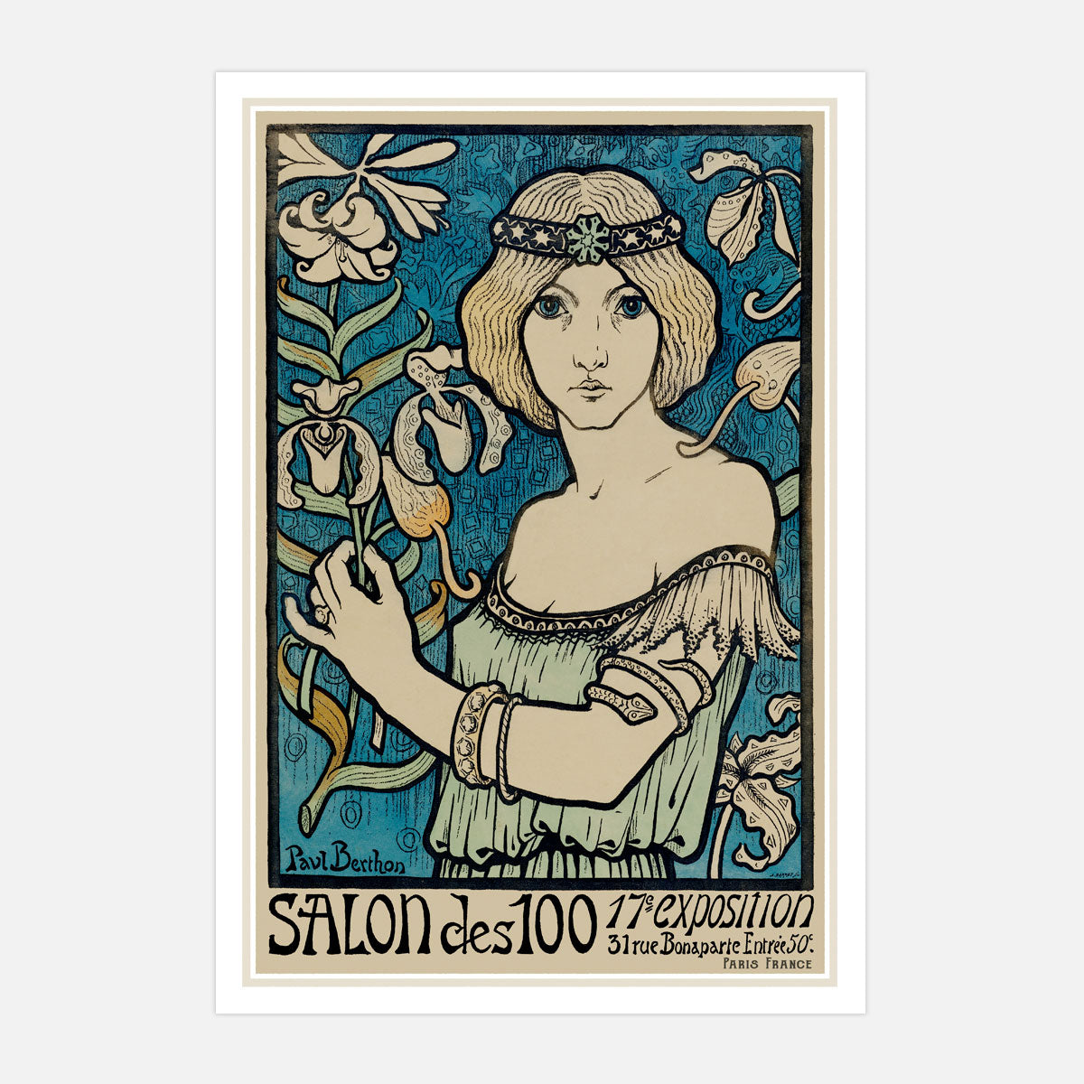 Salon des Cent Paris vintage retro advertising poster print from Places We Luv