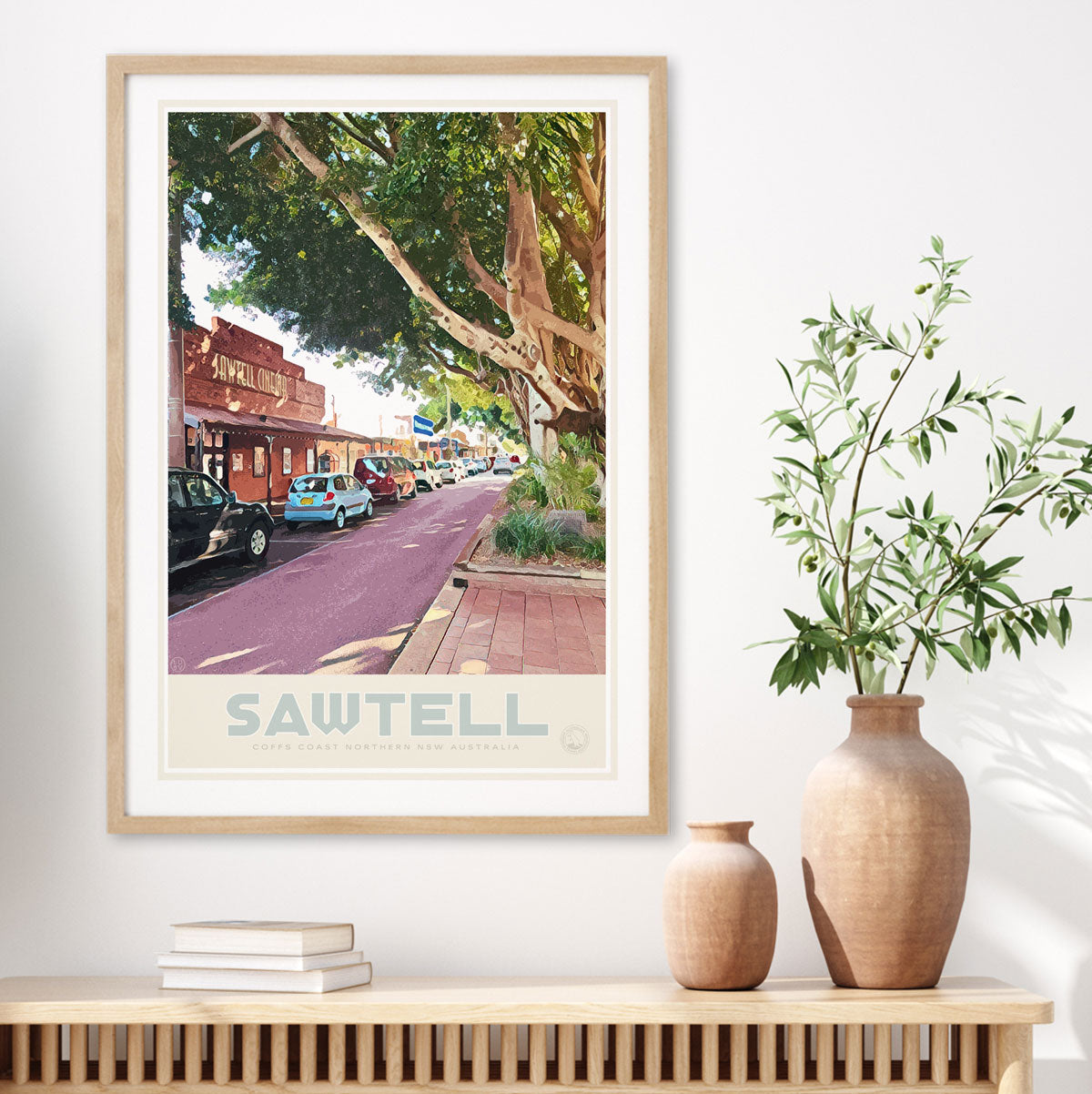 Sawtell retro vintage travel print from Places We Luv