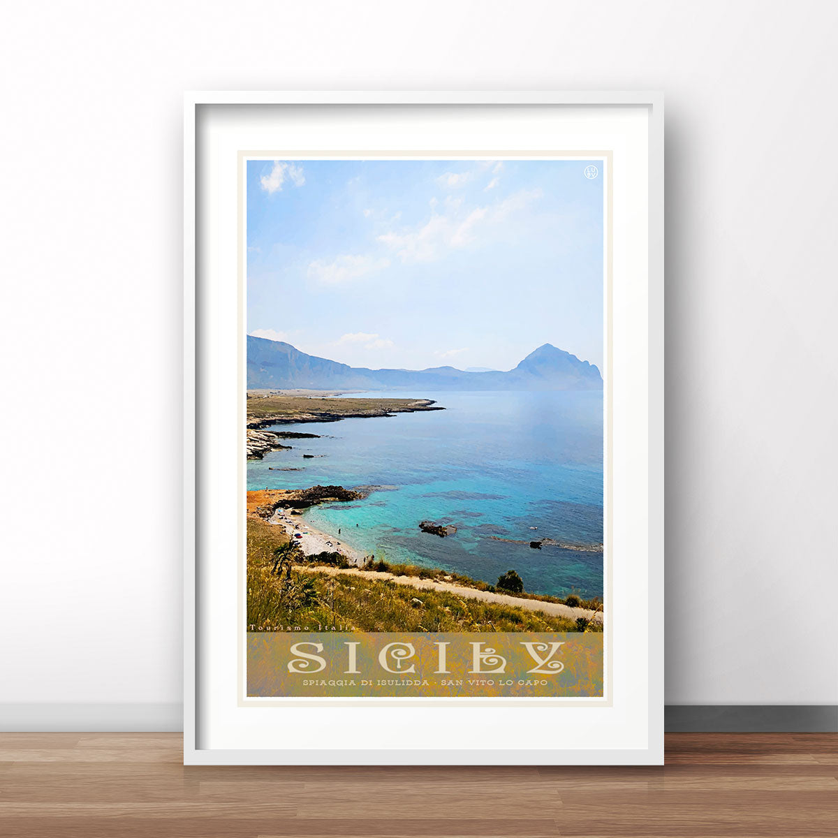 Sicily vintage travel print by Places We Luv