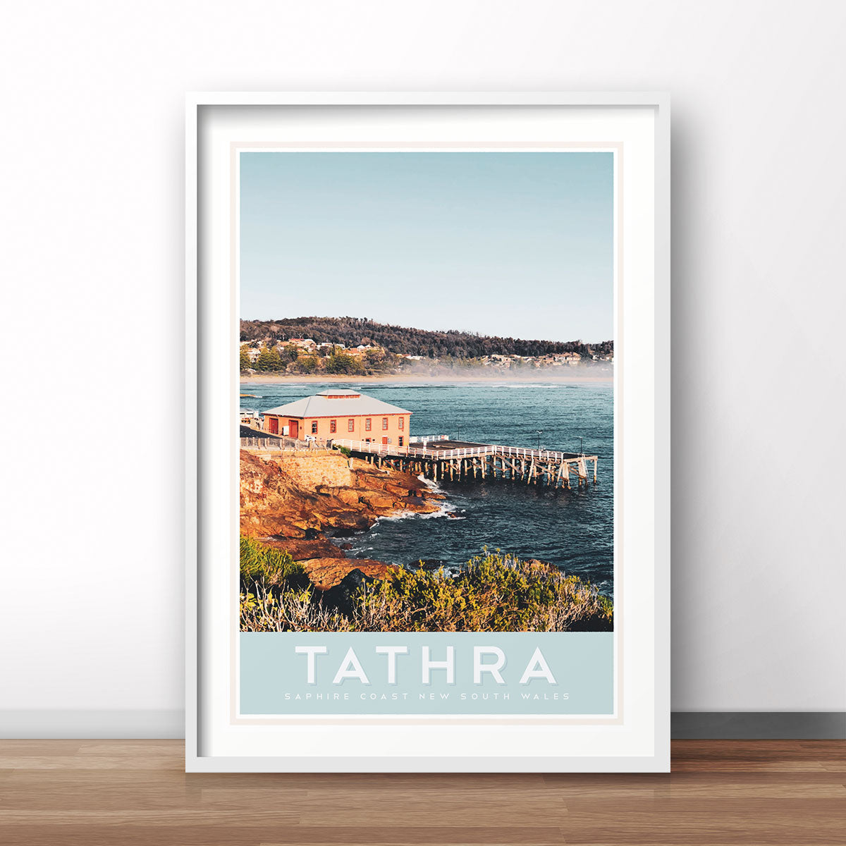 Tathra NSW vintage retro travel poster by Places we Luv