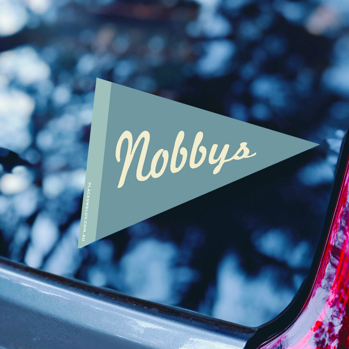 Nobbys beach vintage style travel decal by Places we luv