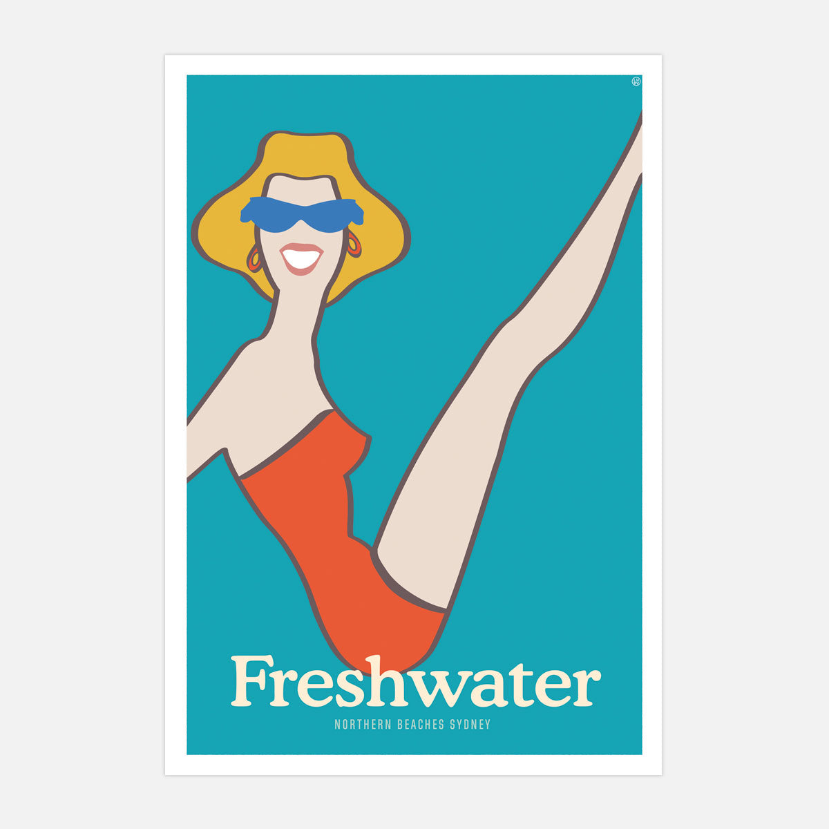 Freshwater Sydney vintage retro poster print from Places We Luv