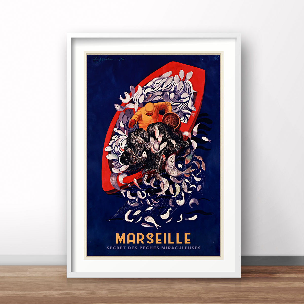 Marseille travel poster France vintage retro from Places We Luv