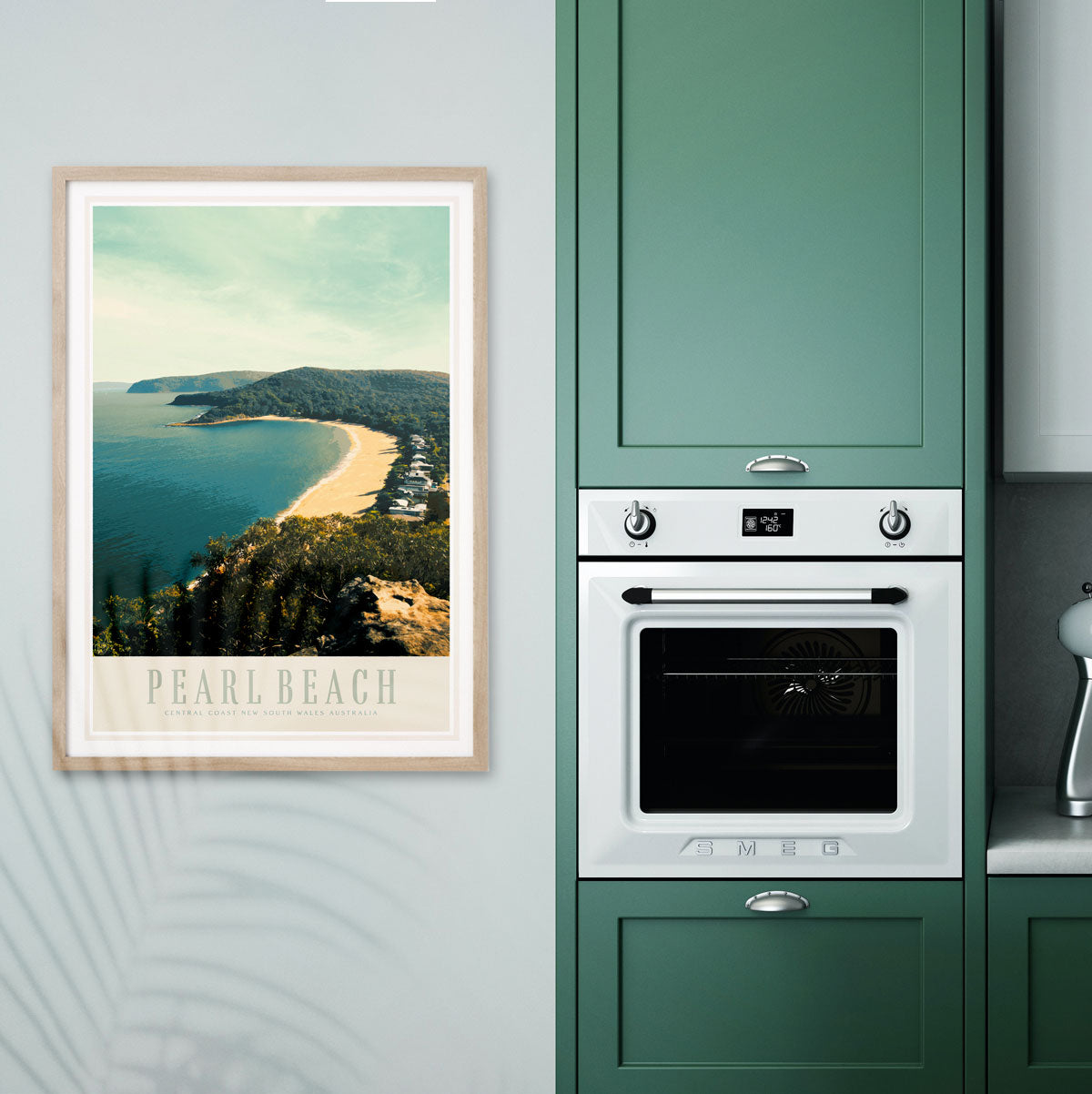 Pearl beach vintage travel poster central coast by places we luv