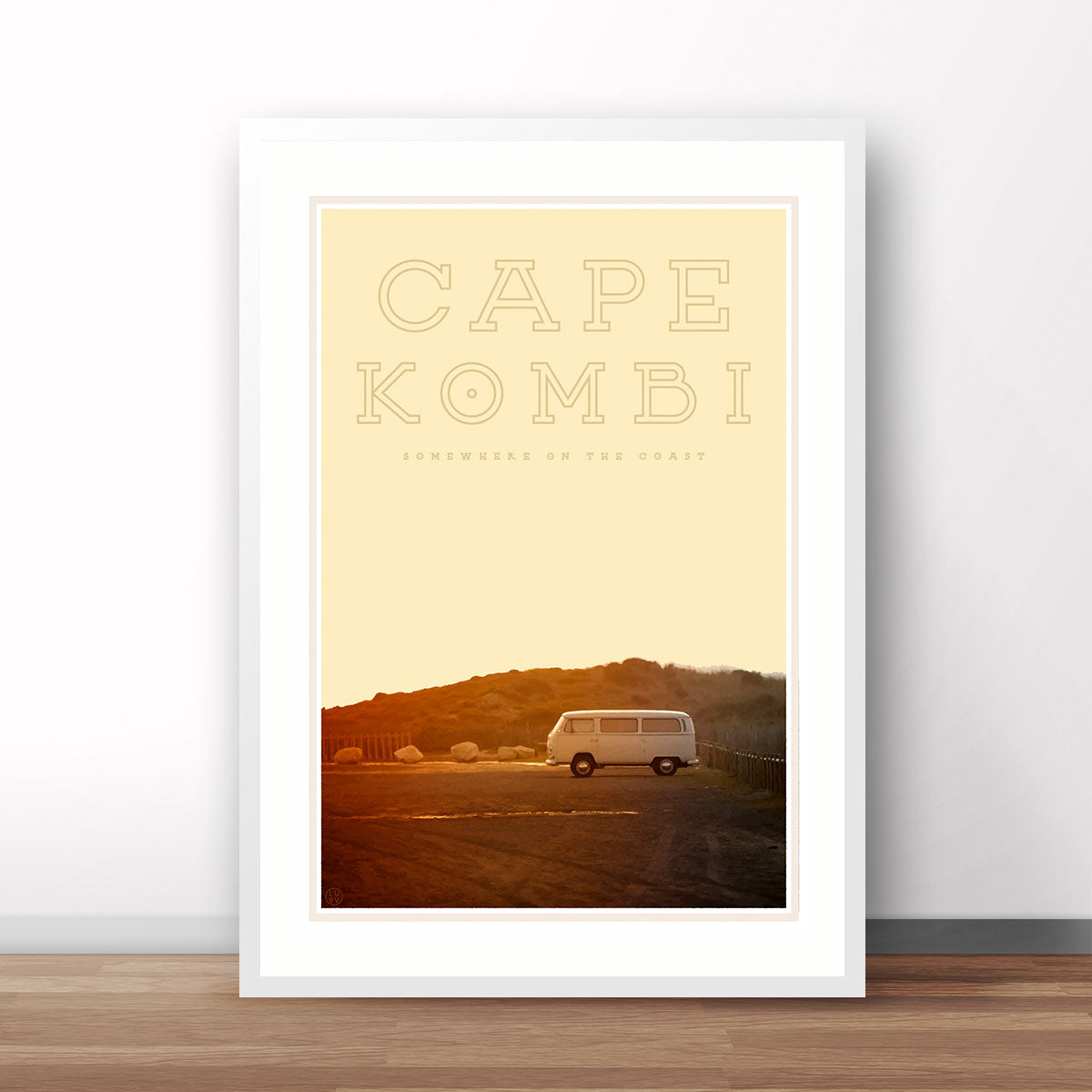 Kombi vintage travel style poster by places we luv sydney