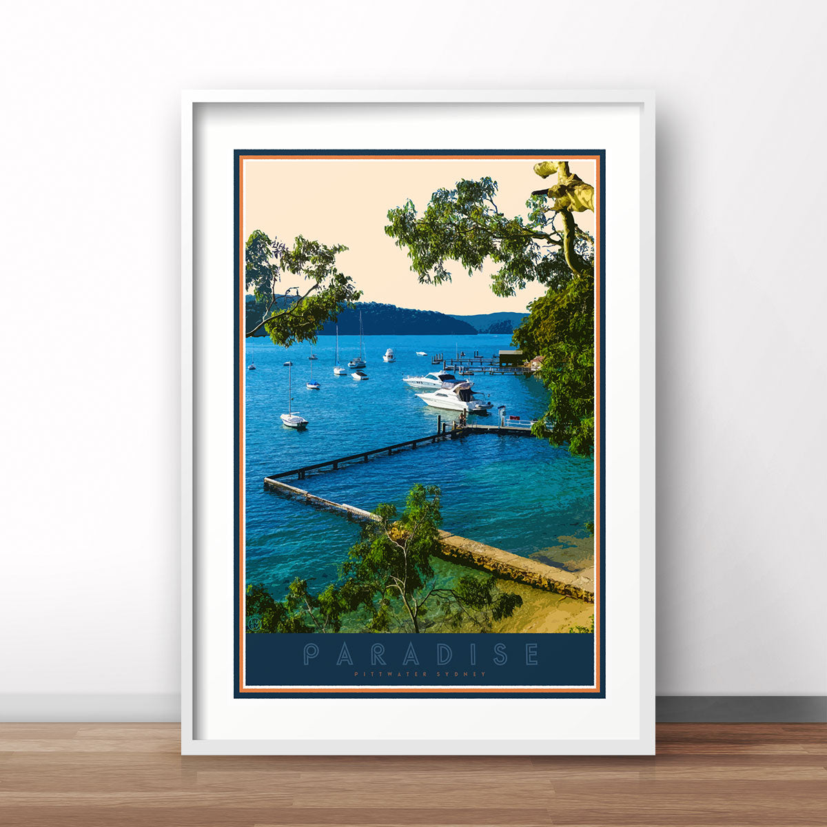 Paradise beach print vintage travel style by Places We Luv