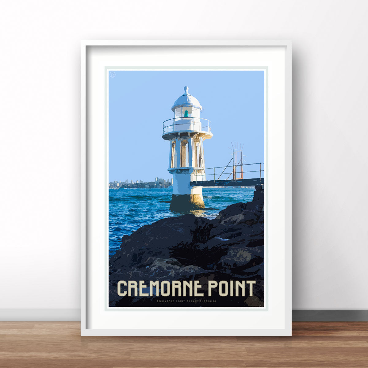 Cremorne point vintage style travel print by Places We Luv