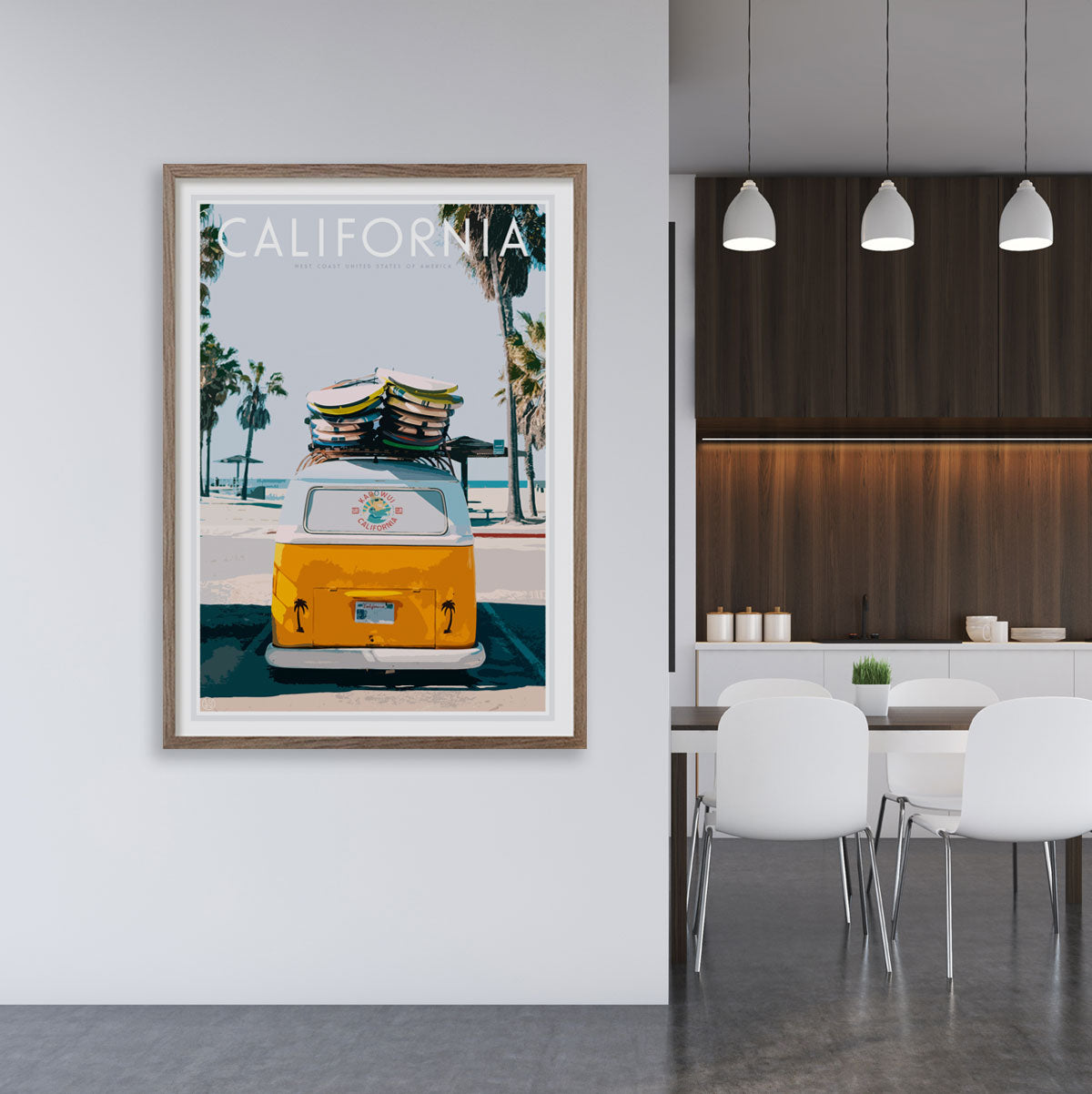 california vintage travel style print by placesweluv