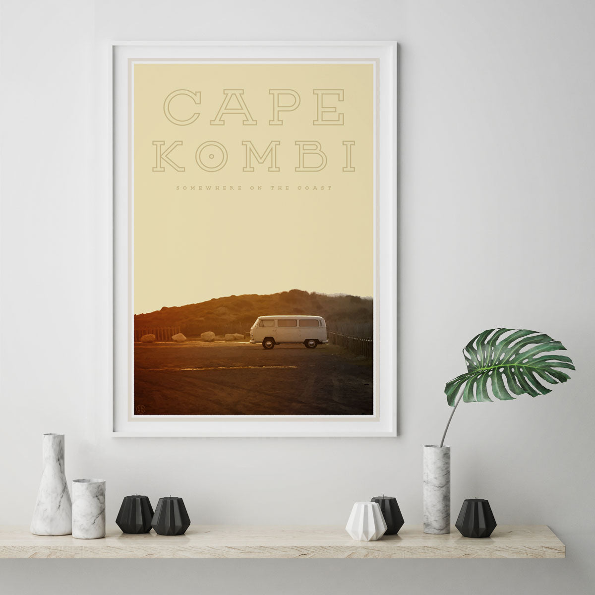 Kombi vintage travel style poster by places we luv sydney