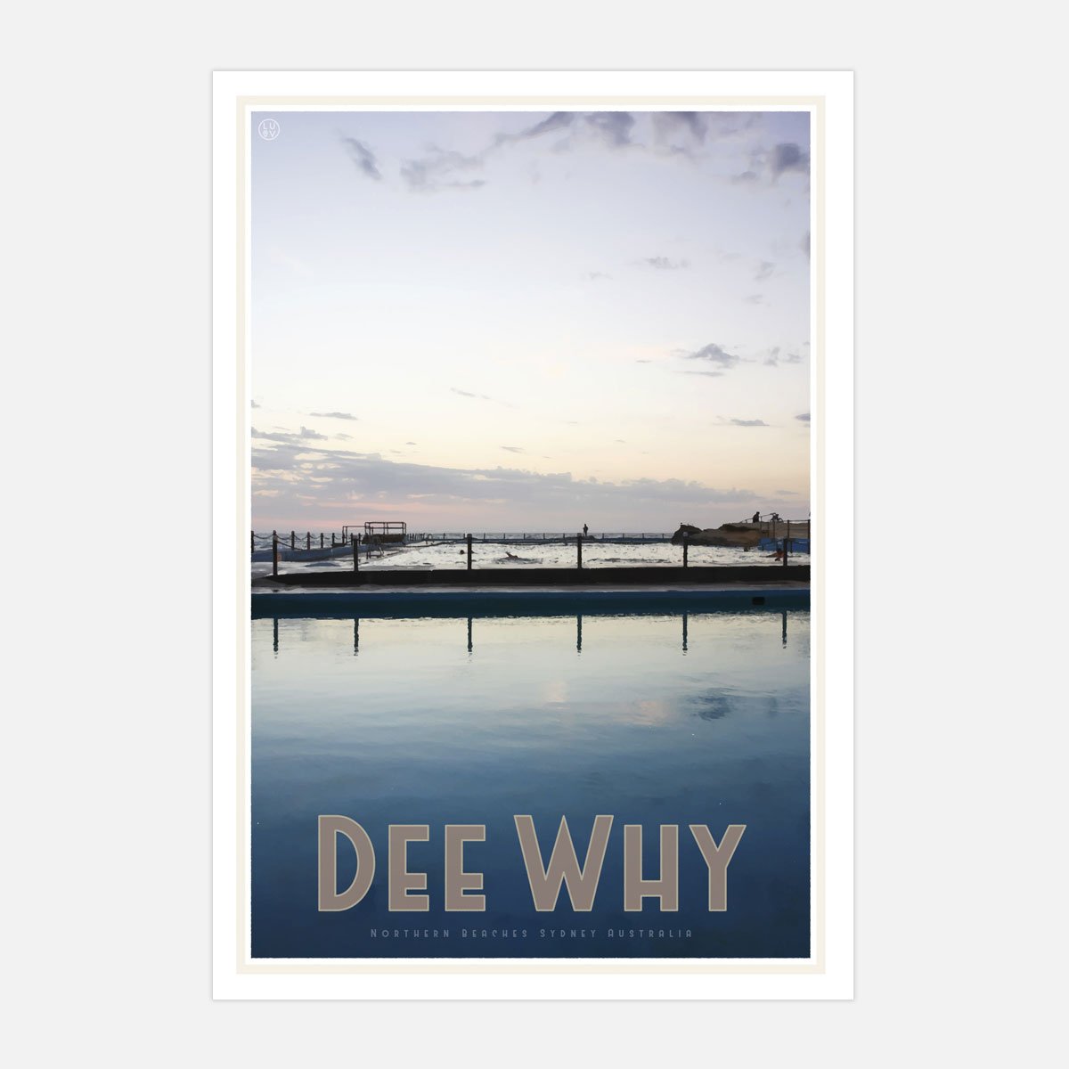 Dee Why Print vintage travel style by places we luv