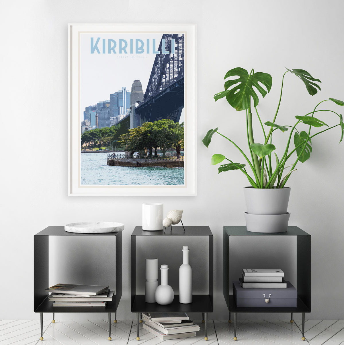 Kirribilli vintage travel style print by places we luv