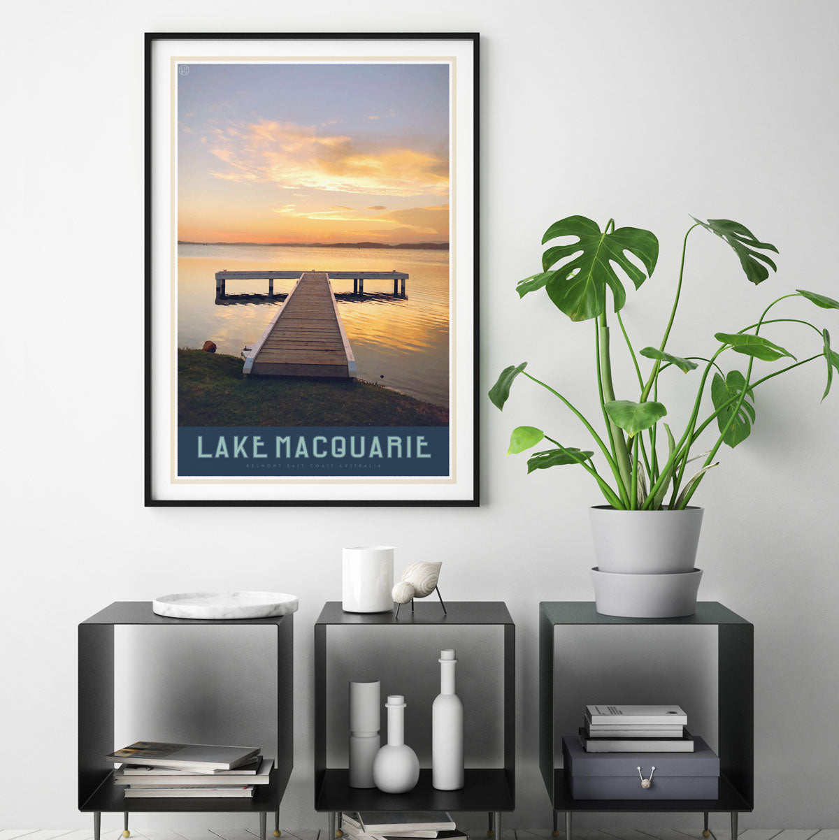 Lake Macquarie vintage travel style print by places we luv