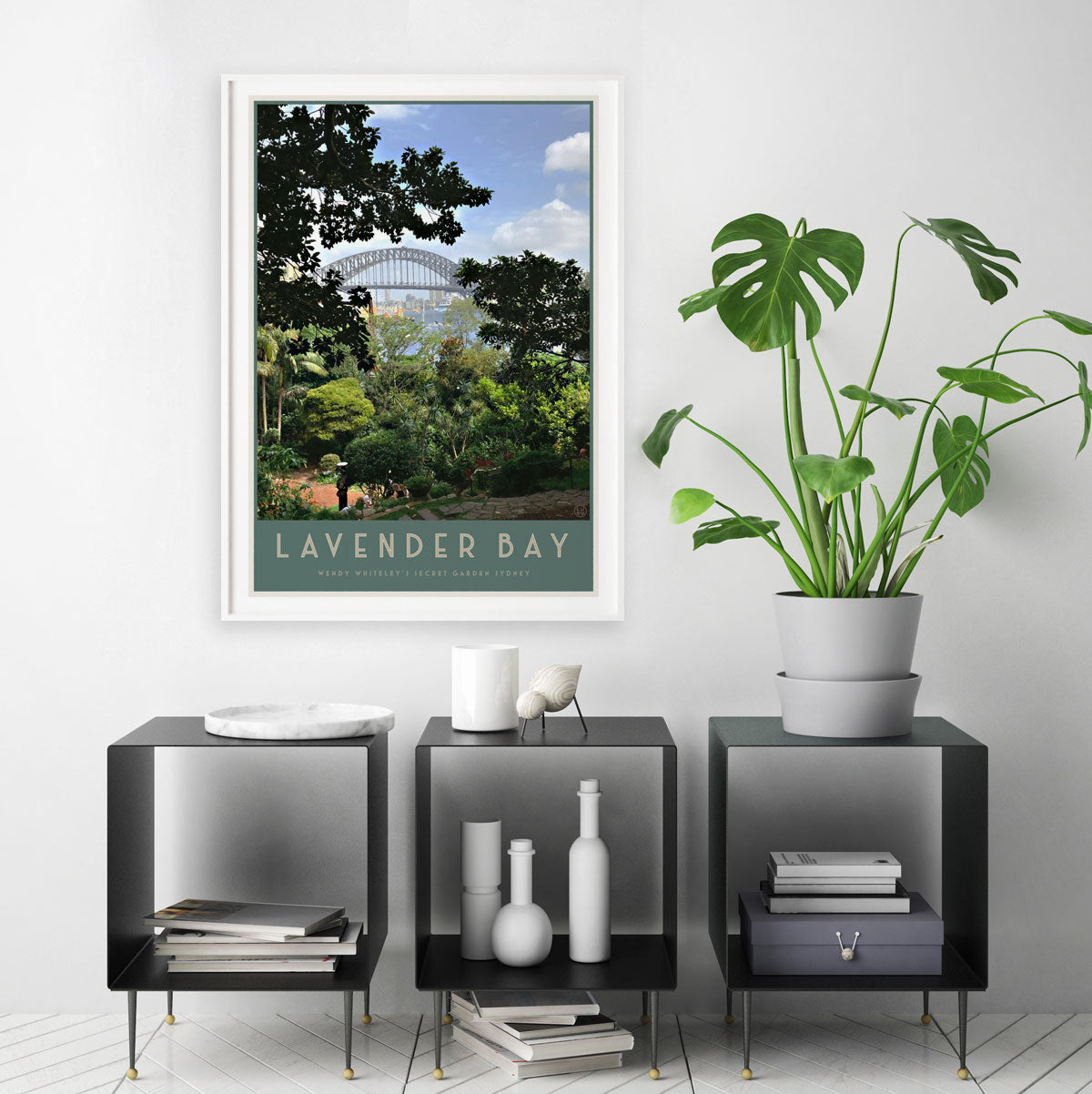 Lavender Bay Sydney vintage style travel framed print by places we luv