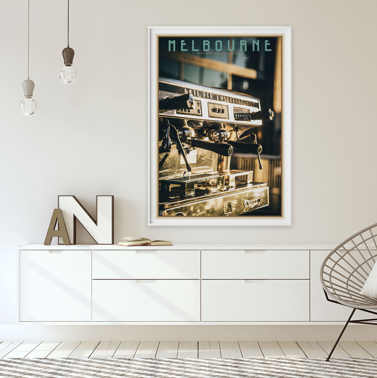 Melbourne Coffee vintage travel style print by places we luv