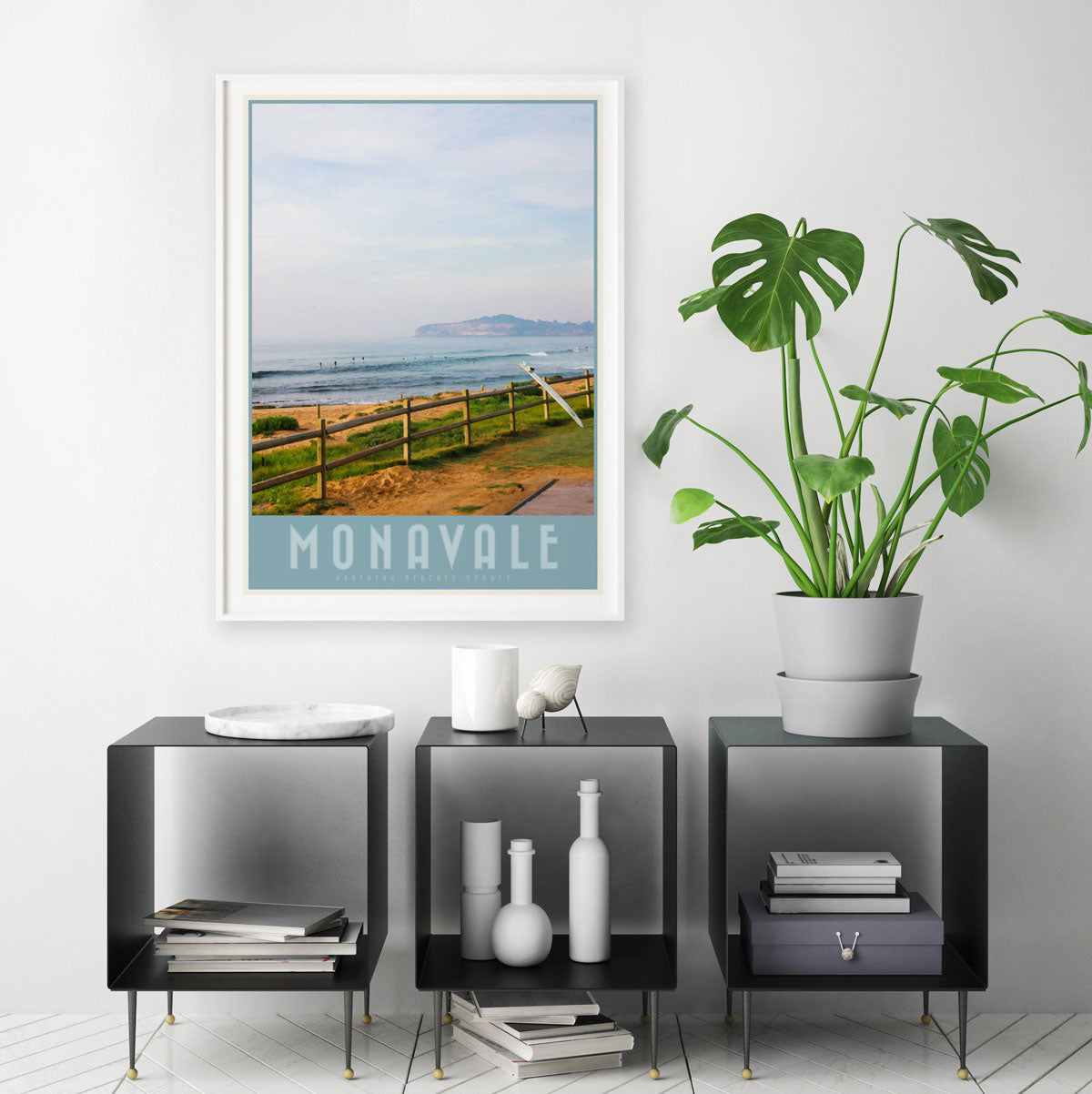 Mona Vale vintage travel style print by places we luv
