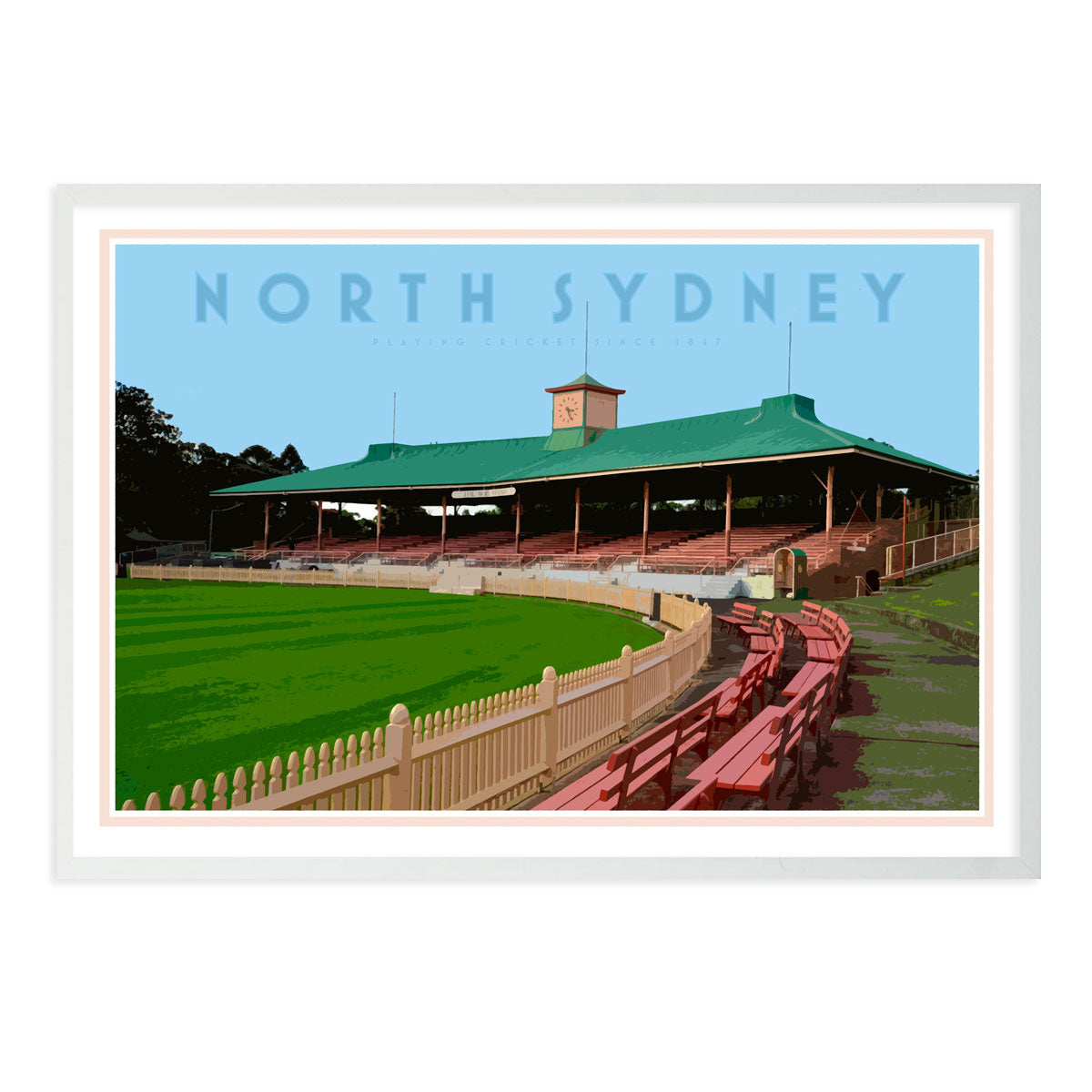 North Sydney vintage travel style poster by places we luv