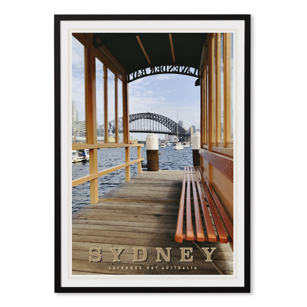 Lavender Bay Sydney vintage style travel print by places we luv