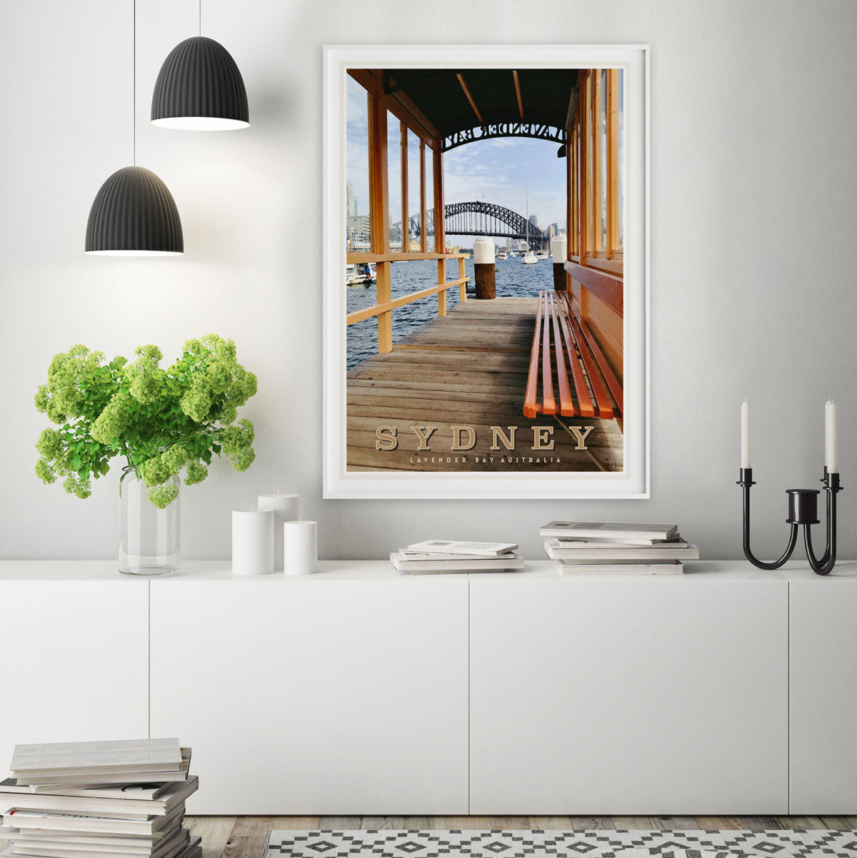 Sydney Lavender Bay vintage style travel print by places we luv
