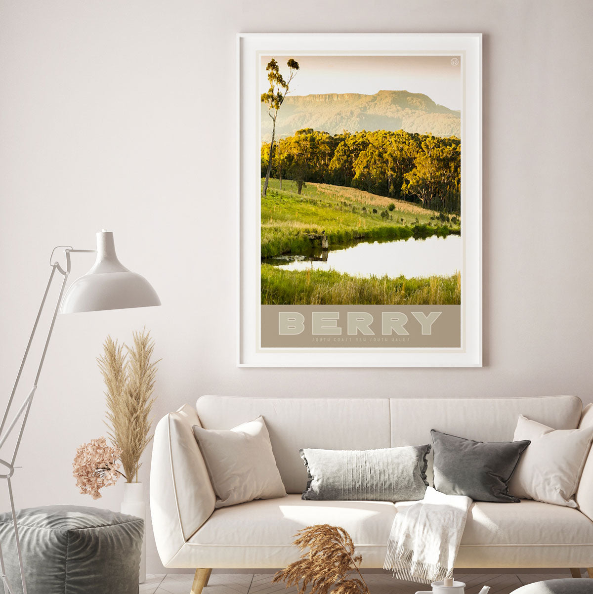 Berry vintage travel style framed art print by Places We Luv