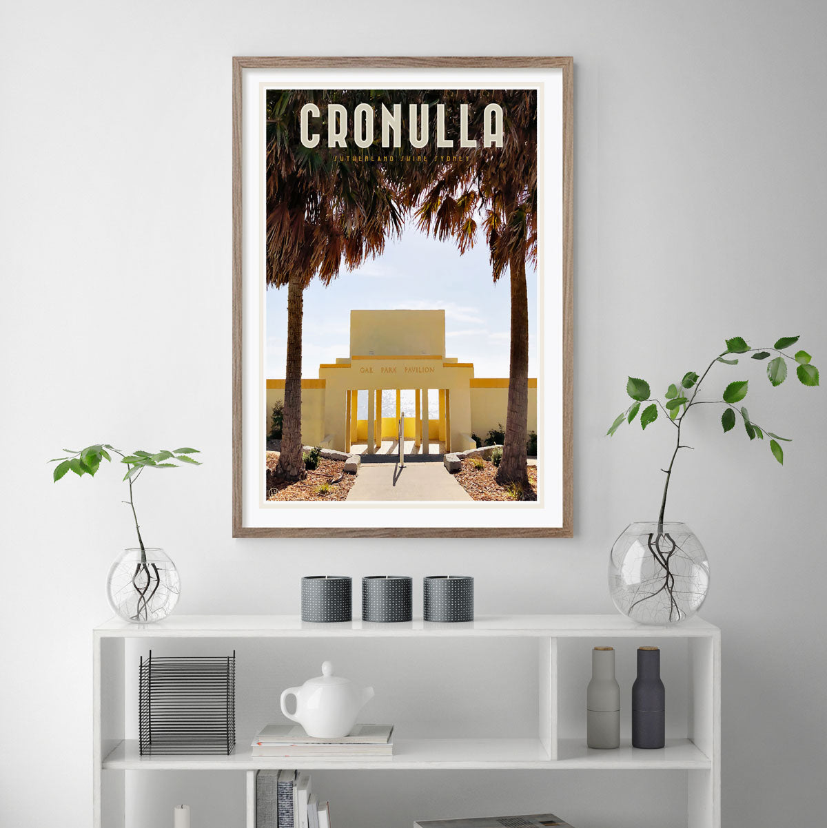 Cronulla Oak Park vintage travel poster by Placesweluv