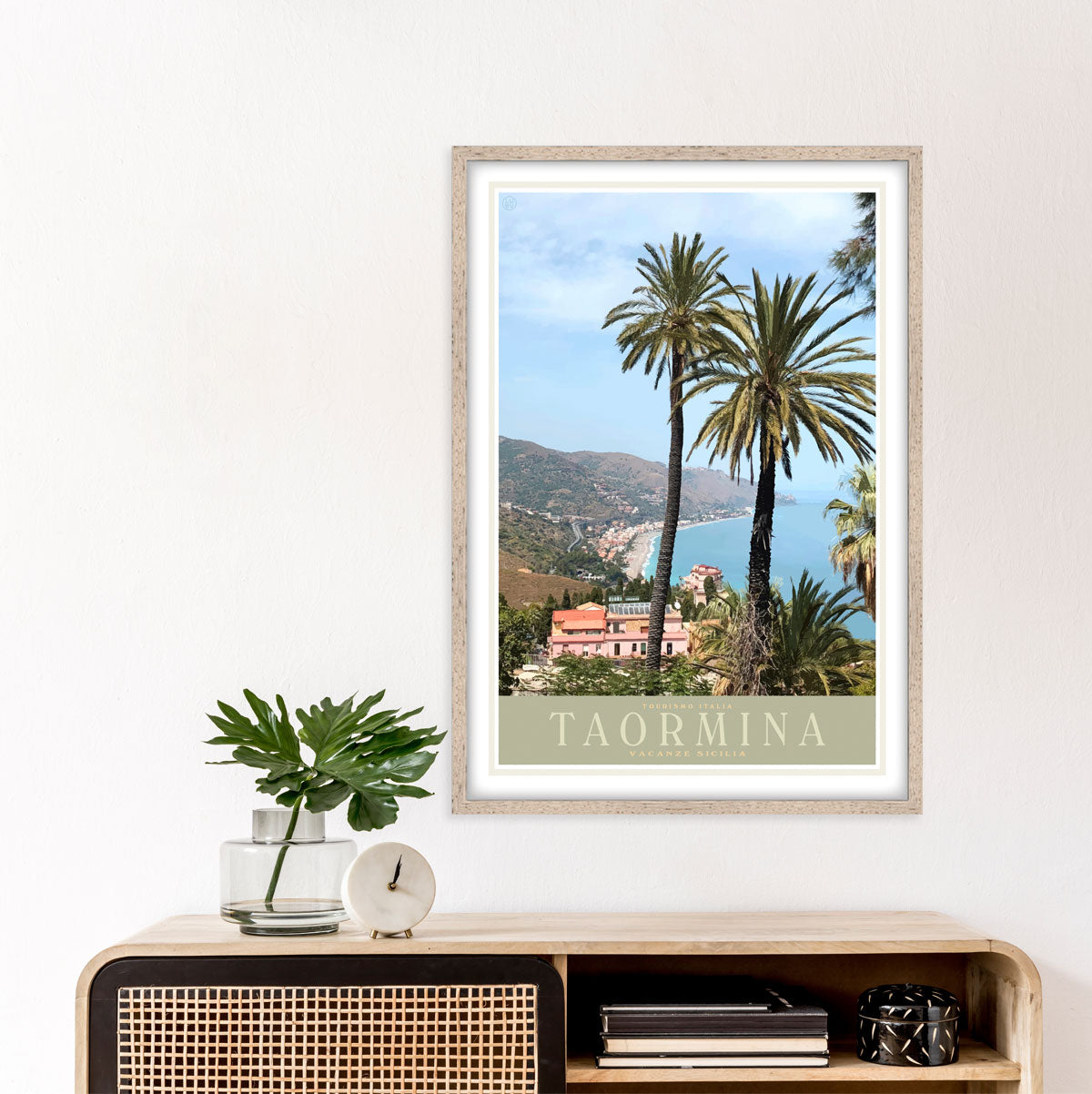 Taromina Sicily vintage travel poster by Places We Luv