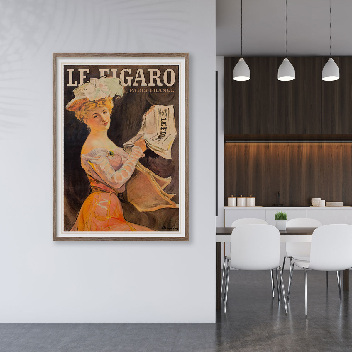 Le Figaro France reto vintage advertising poster from Places We Luv