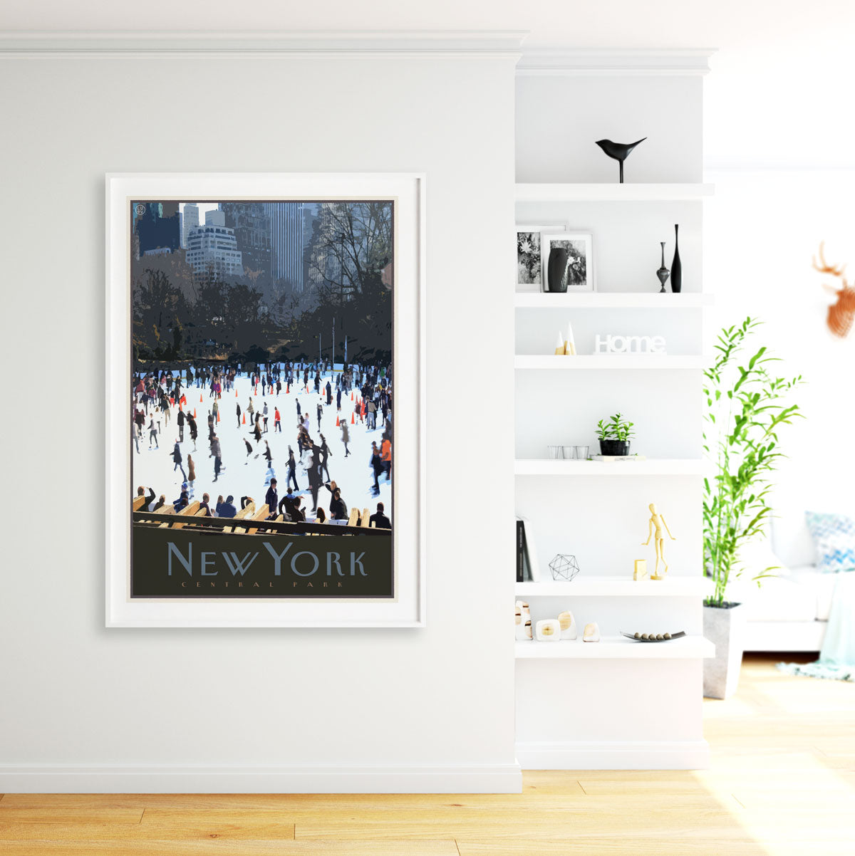 New York framed print vintage travel style designed by Places We Luv