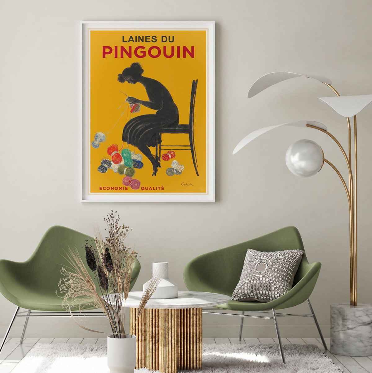 Laines du Pingouin retro vintage advertising print from Places We Luv