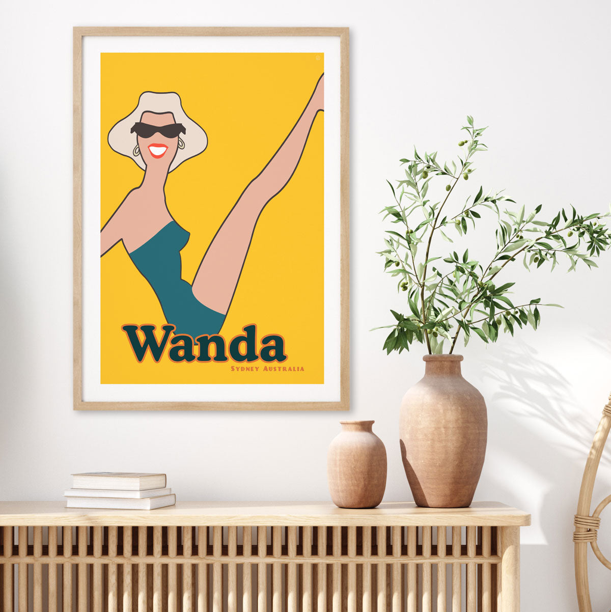Wanda Beach gal retro vintage poster from Places We Luv
