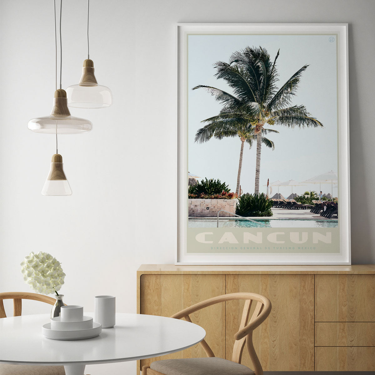 Cancun Mexico vintage style travel print of by placesweluv