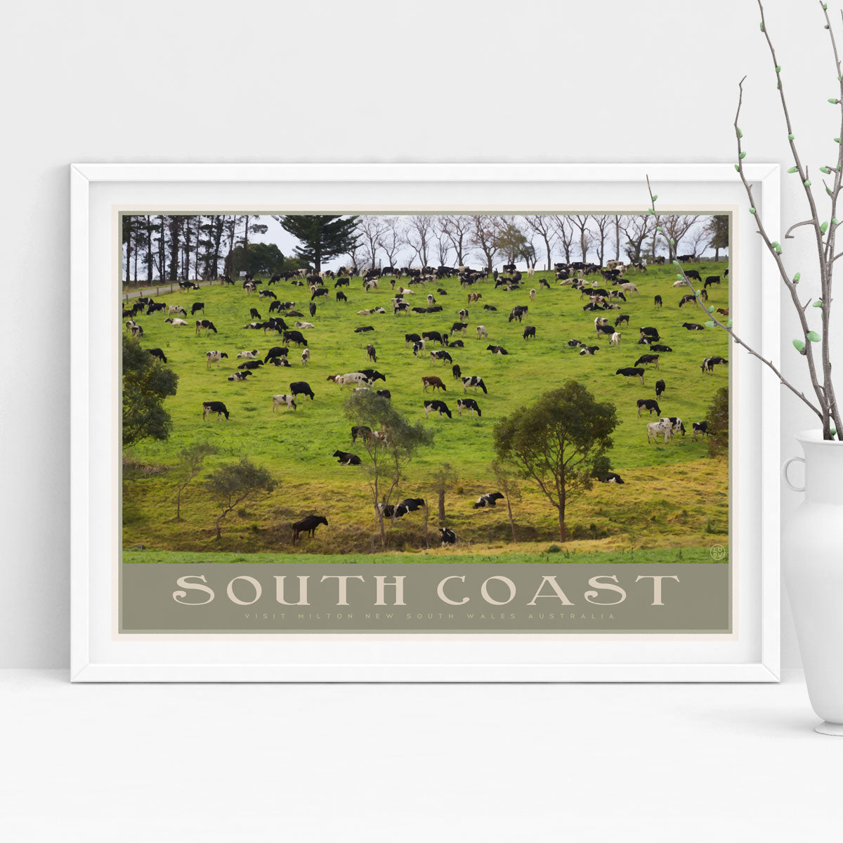 South Coast Diary vintage travel poster by places we luv