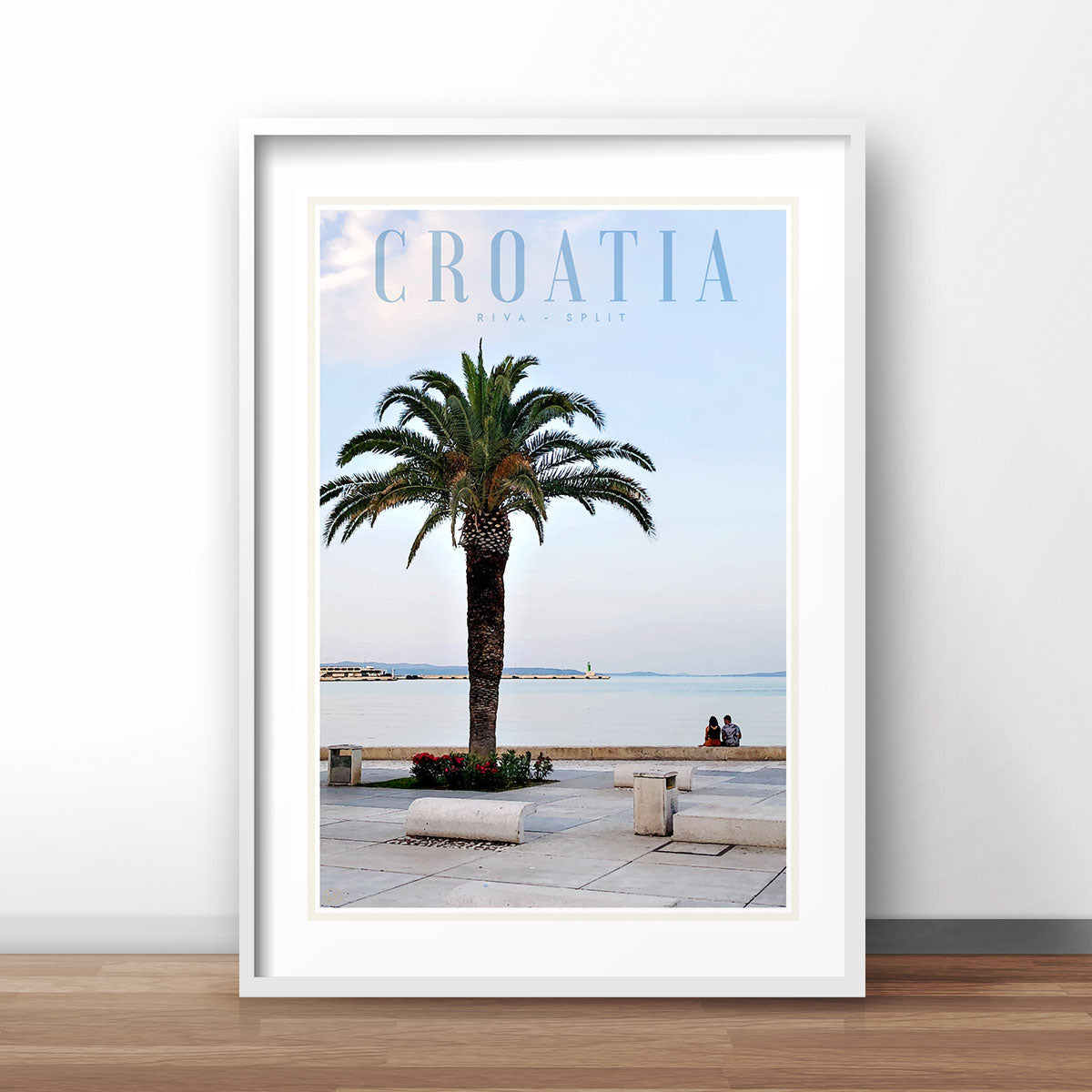 Split Croatia vintage travel style print by places we luv
