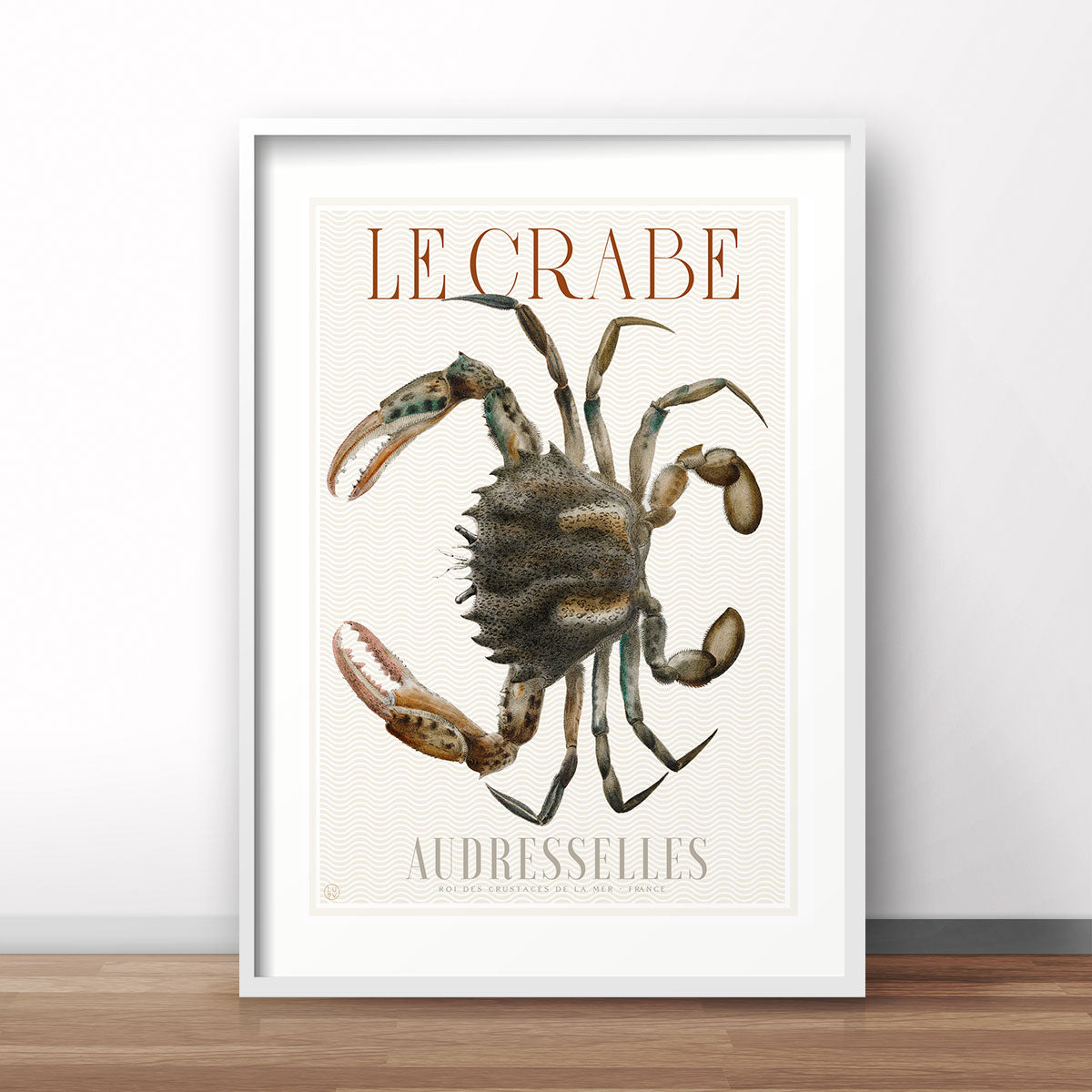 French Crab retro vintage poster print from Places We Luv