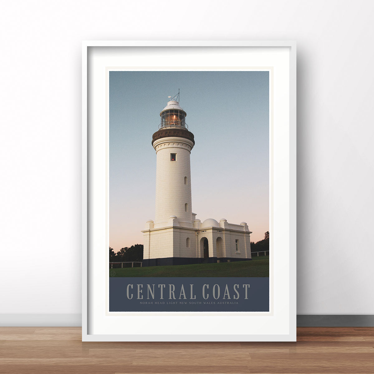 Norah Head Central Coast NSW retro vintage poster print from Places We Luv