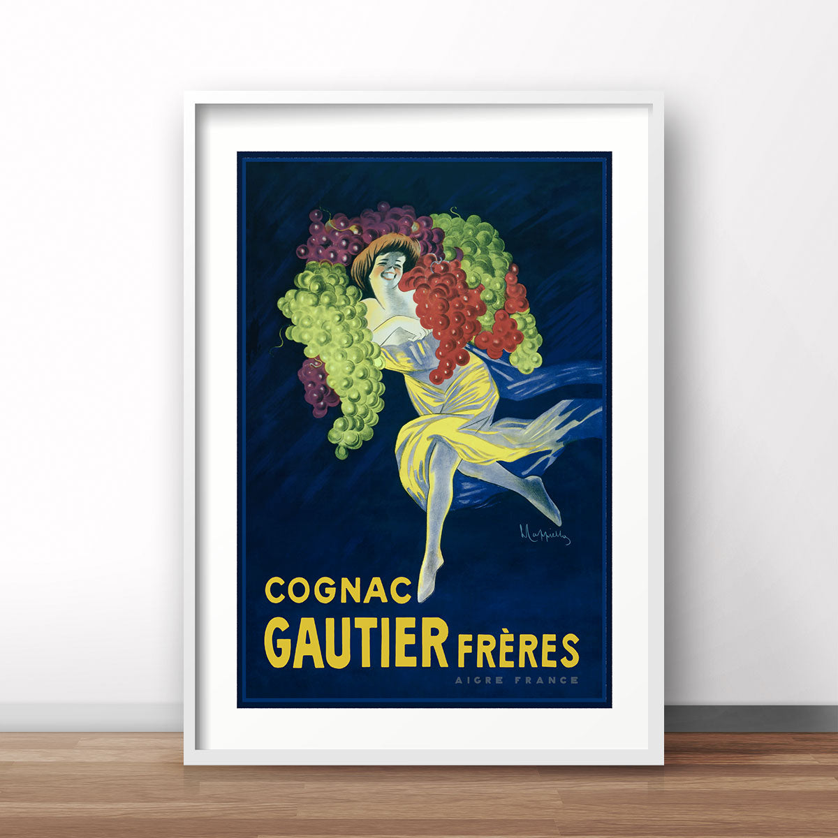 French Cognac retro vintage poster print from Places We Luv