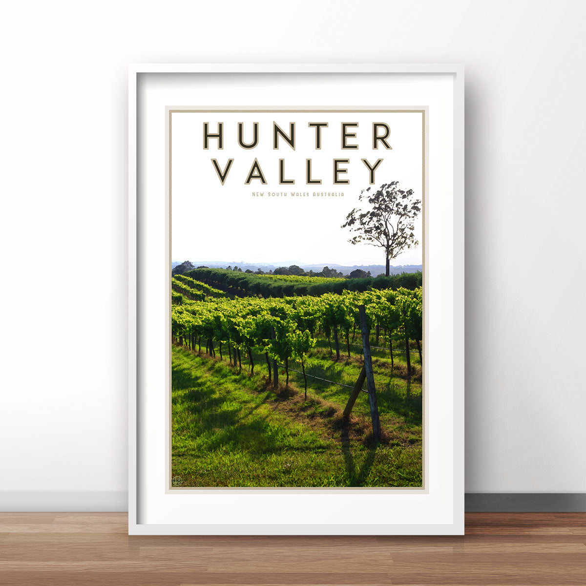The Hunter Valley travel style poster - by places we luv