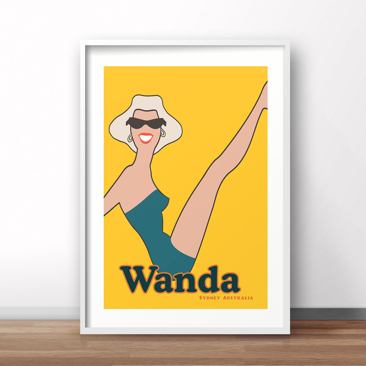 Wanda Beach gal retro vintage poster print from Places We Luv