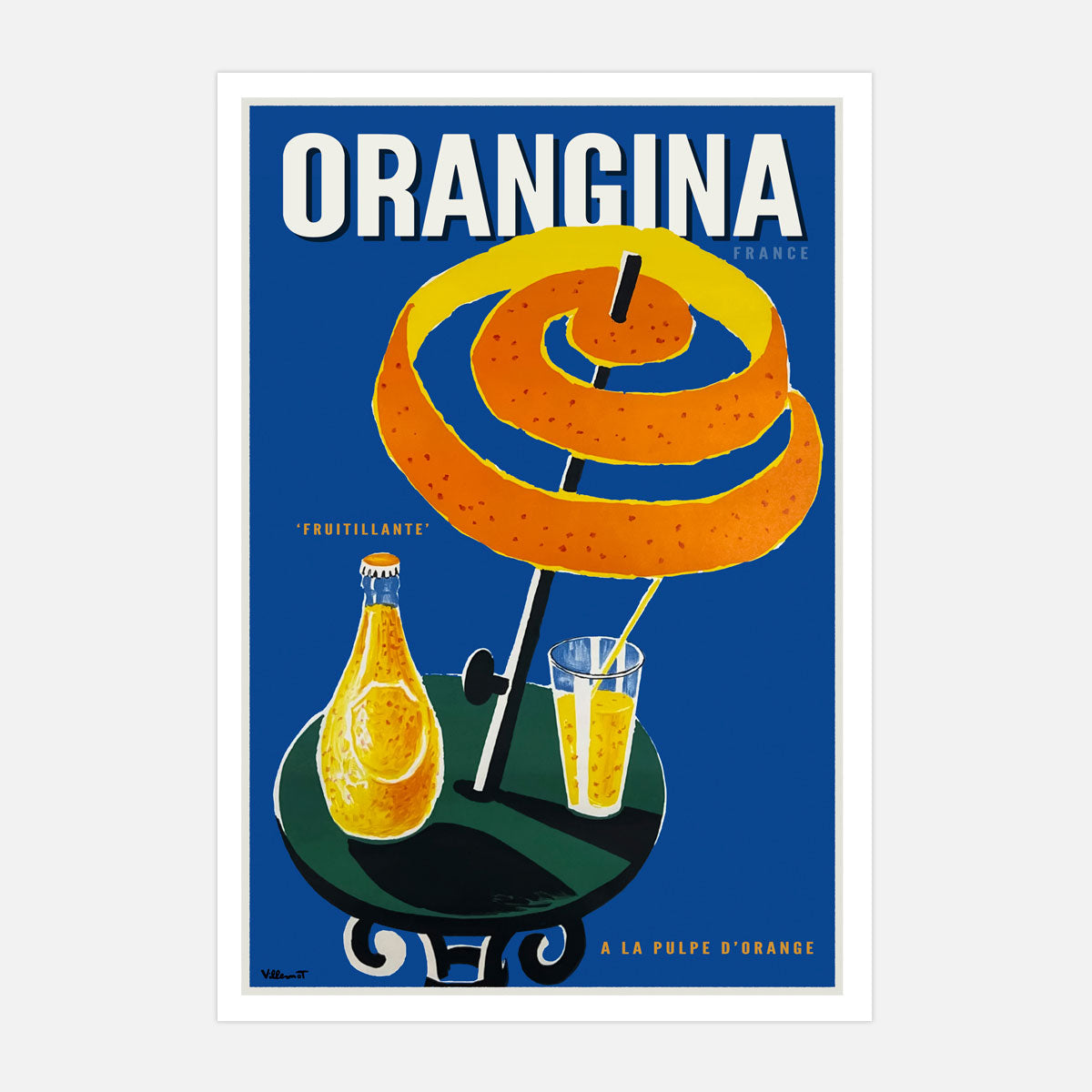 Orangina France retro vintage poster from Places We Luv