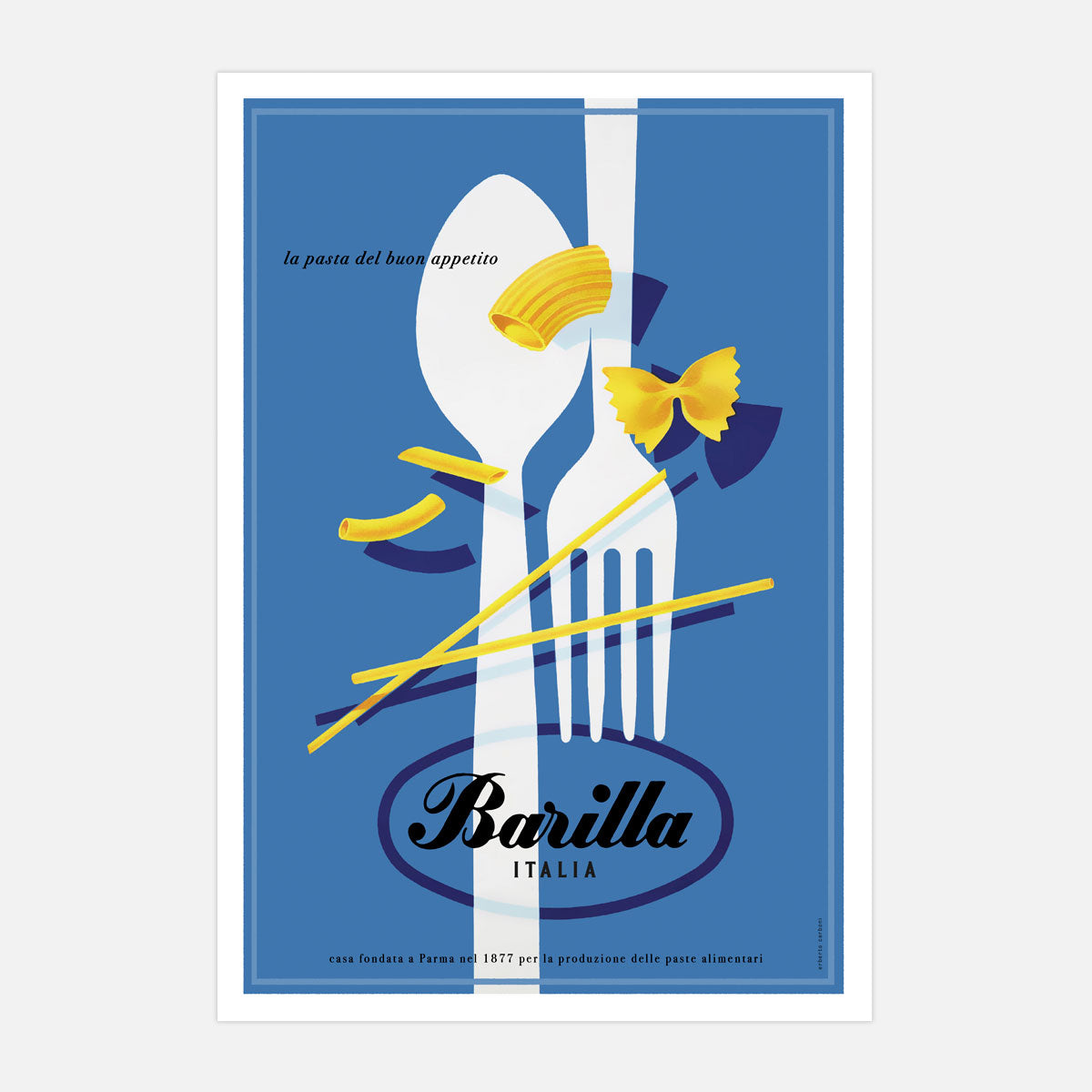 Italian pasta retro vintage advertising print from Places We Luv