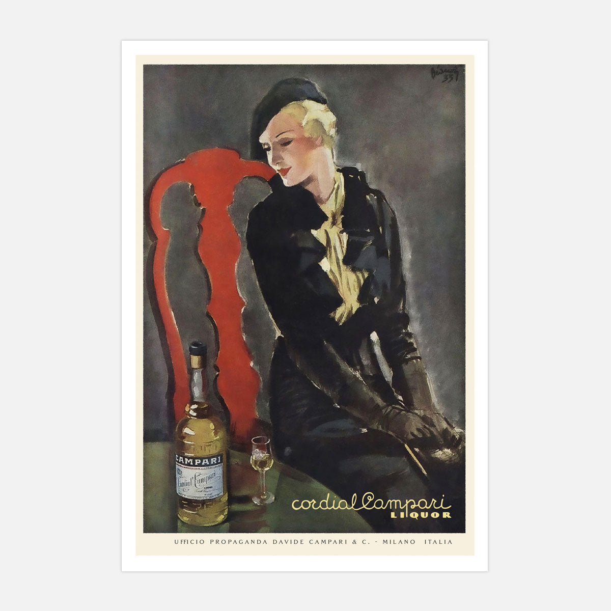Cordial Campari Italy retro vintage poster print from Places We Luv