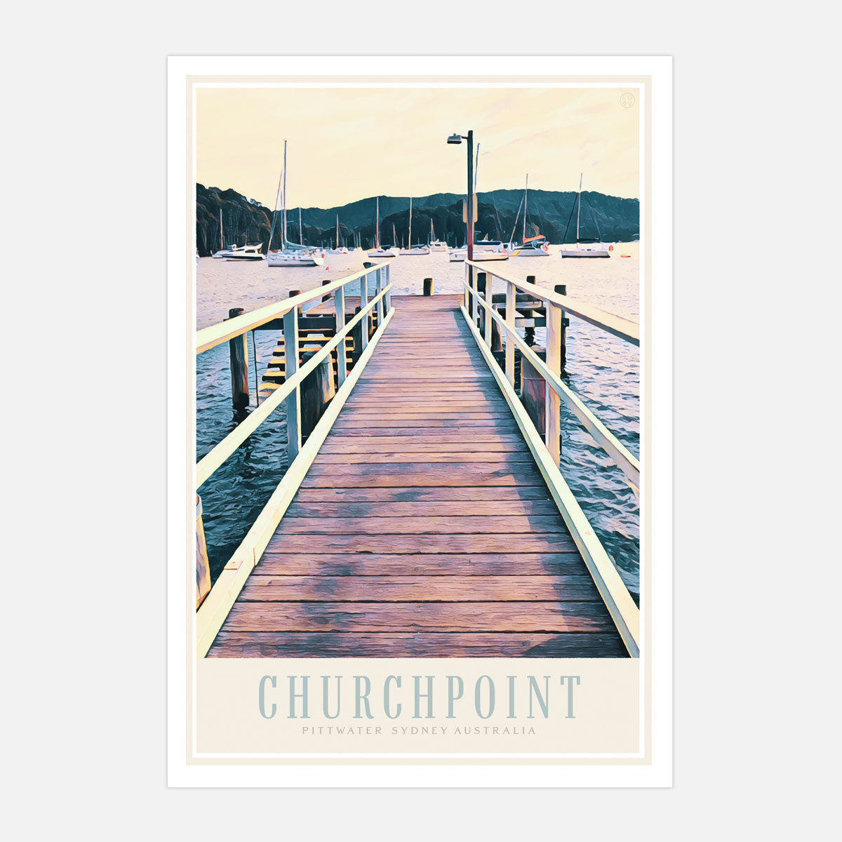 Churchpoint Sydney retro vintage travel print from Places We Luv